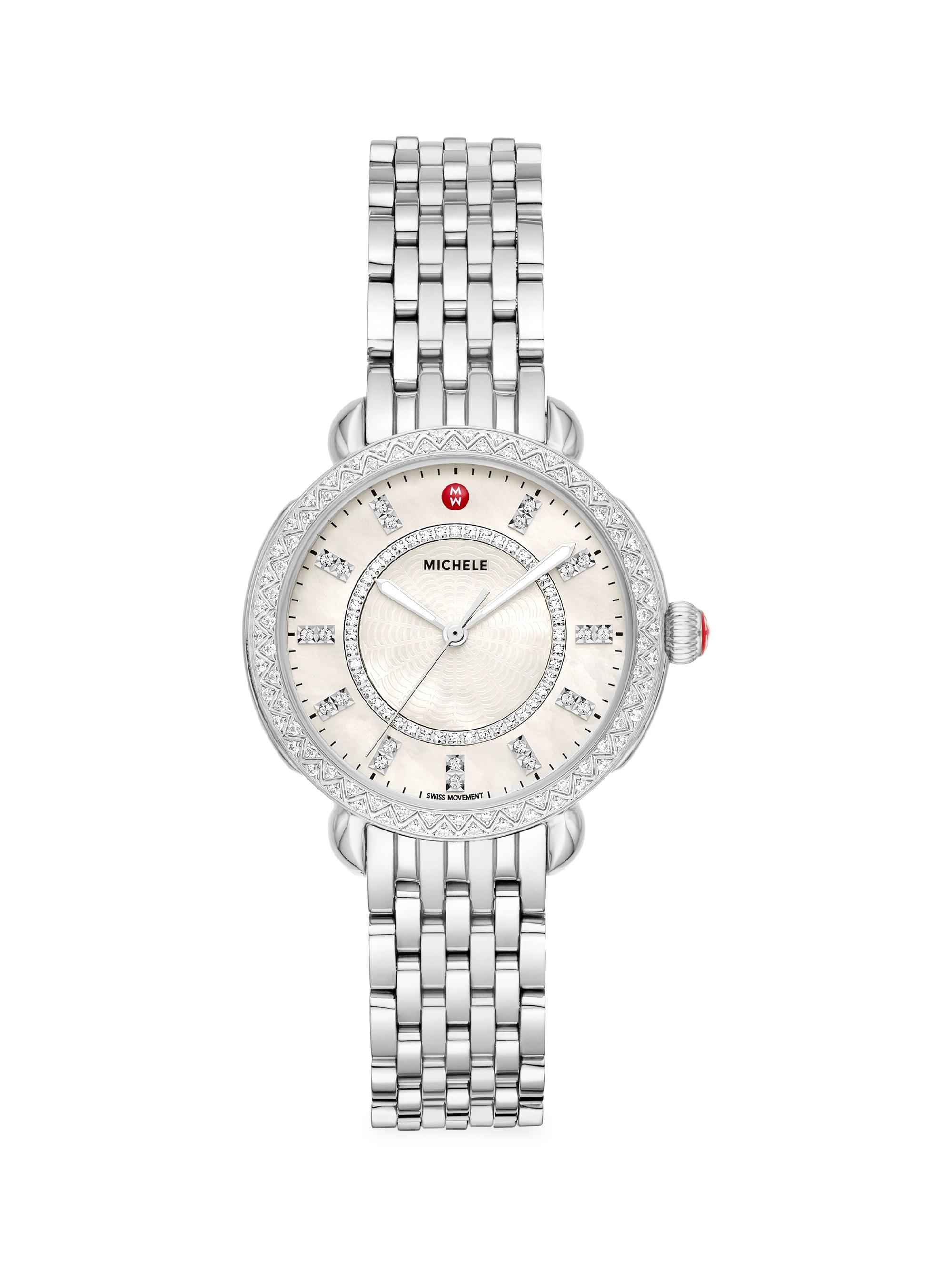 Saks Fifth Avenue Silver Crystal-Accented Bracelet Watch Saks Fifth Avenue | Accessories | Saks Fifth Avenue Silver  main image 3