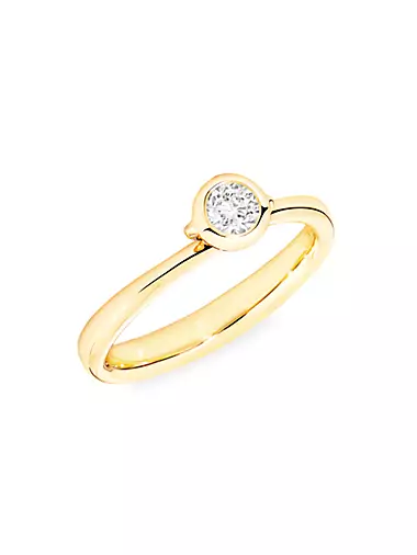 Bouton 18K Yellow Gold & Diamond Ring