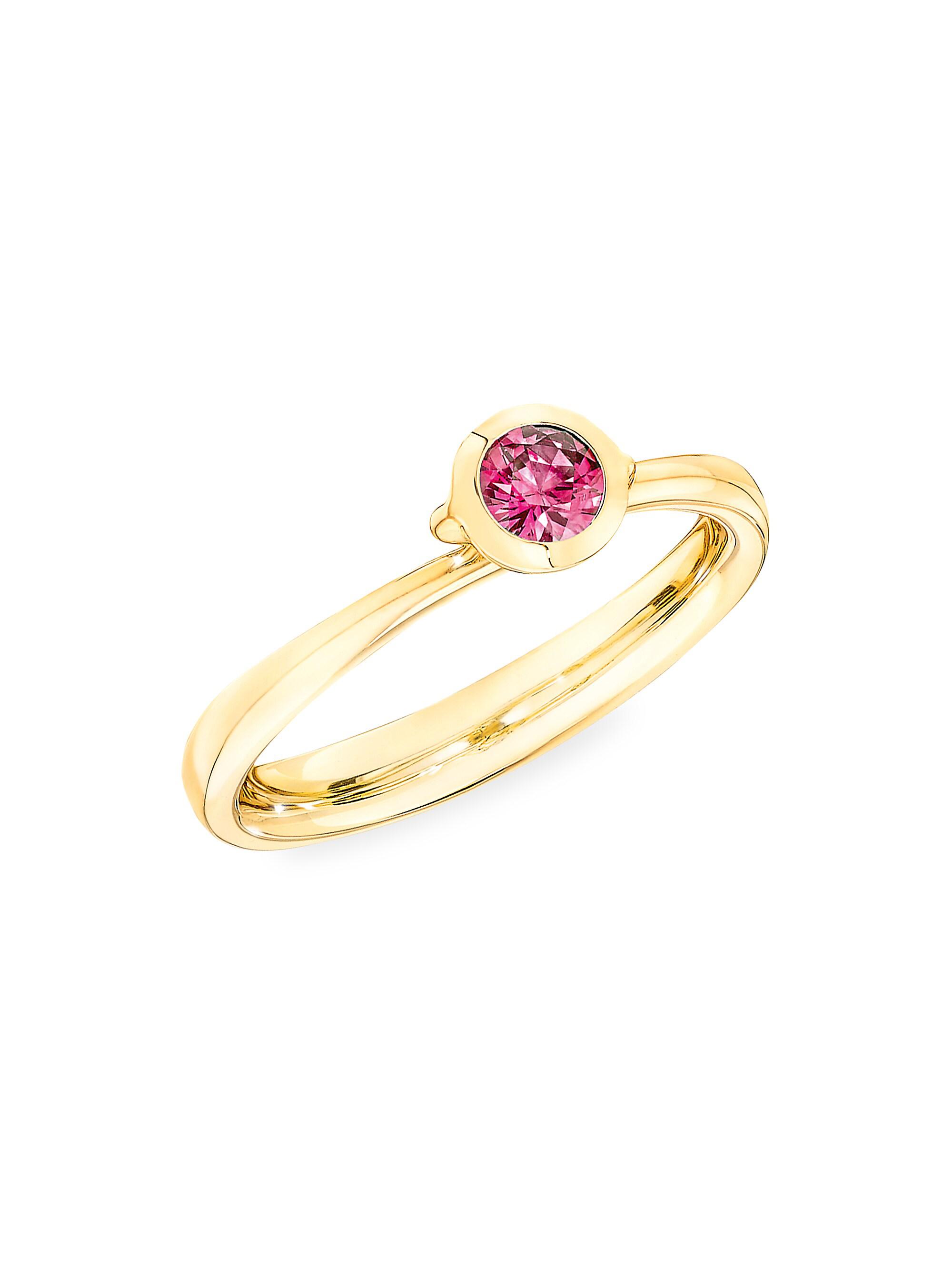 Tamara Comolli Women's Bouton 18K Yellow Gold & Pink Spinel Ring - Yellow Gold