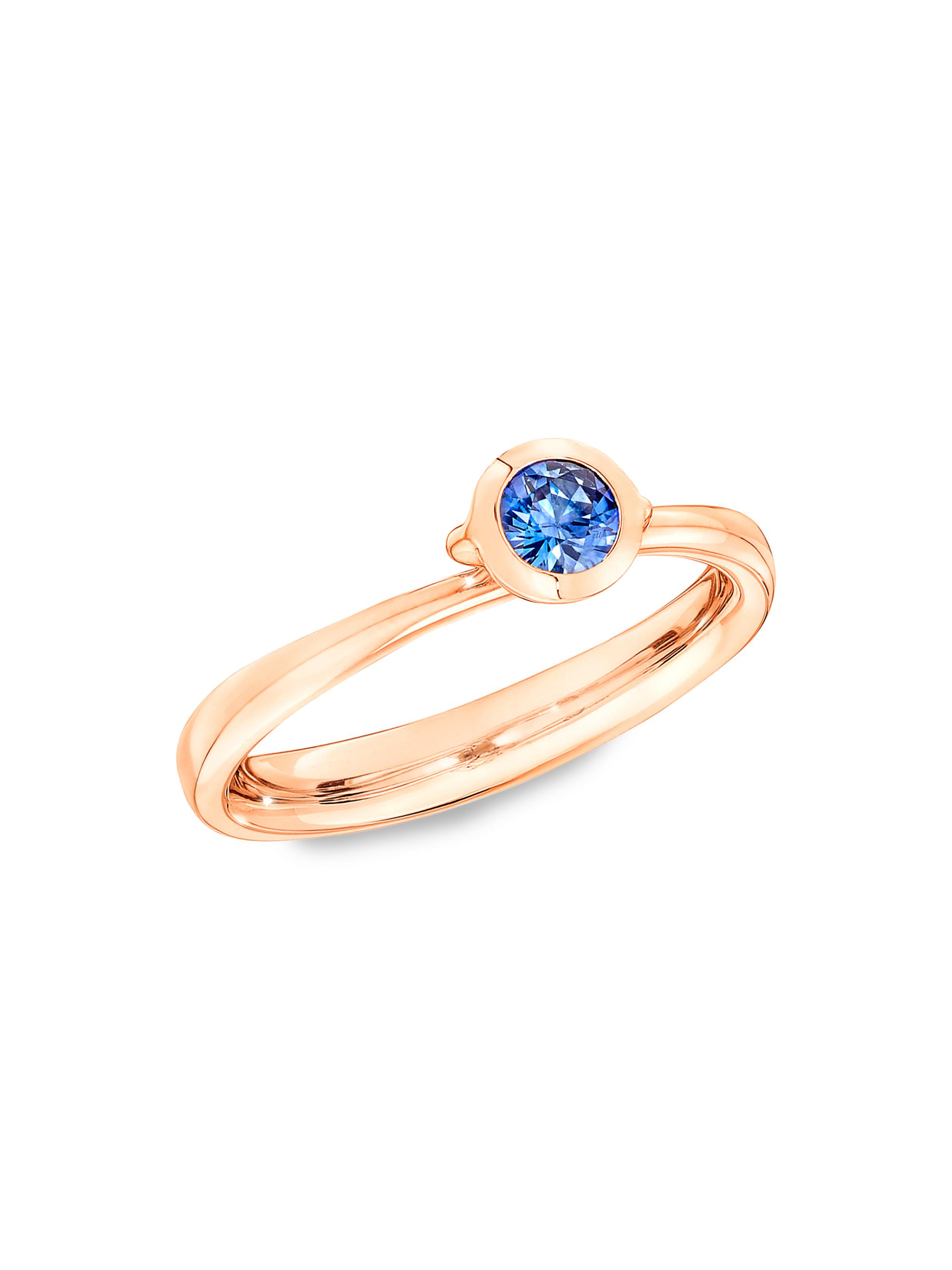 Tamara Comolli Women's Bouton 18K Rose Gold & Blue Sapphire Ring - Rose Gold