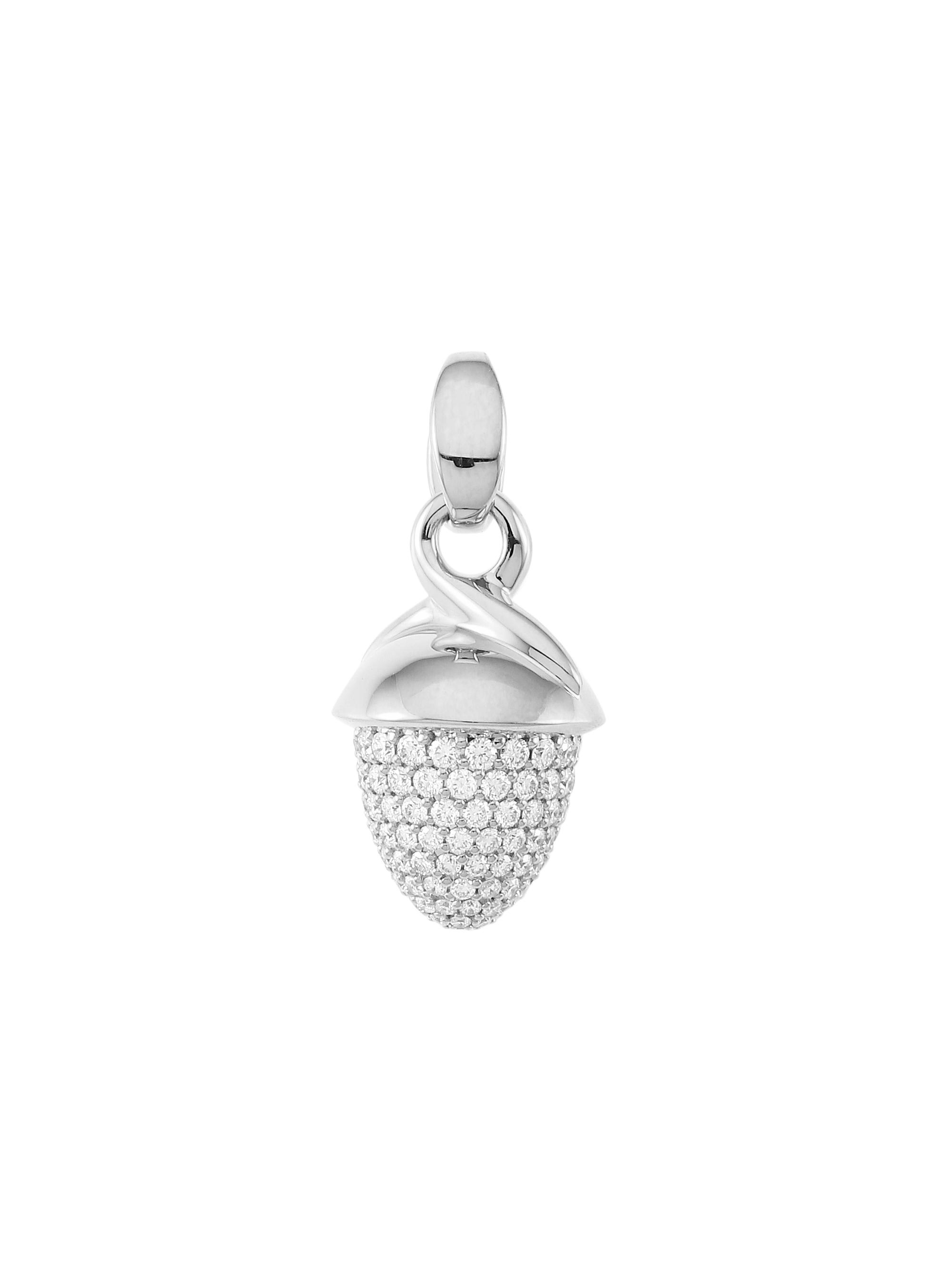 Tamara Comolli Women's Mikado Bouquet 18K White Gold & Diamond Pavé Acorn Pendant - White Gold