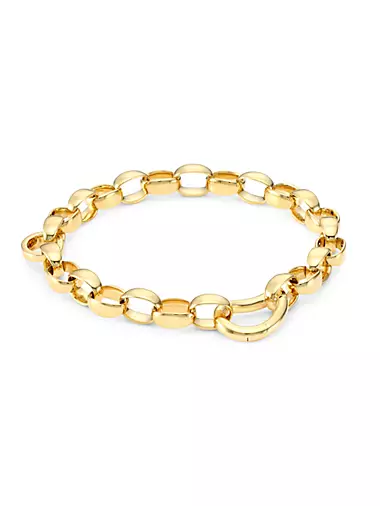 18K Yellow Gold Small Drop-Clasp Bracelet