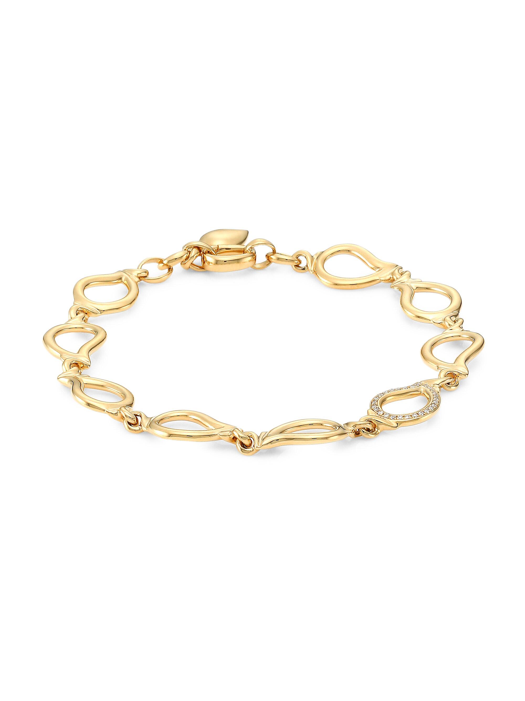 Tamara Comolli Women's Signature Drop 18K Yellow Gold & Diamond Pavé  Bracelet - Yellow Gold