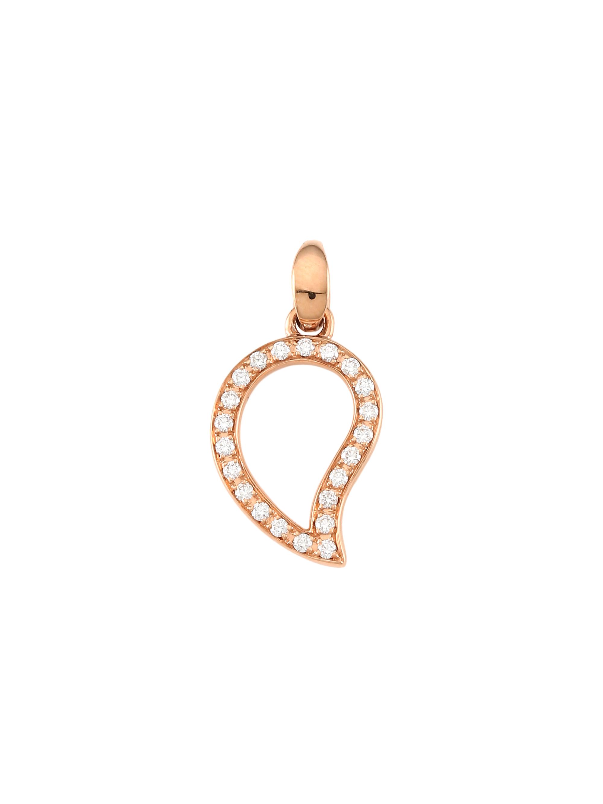 Tamara Comolli Women's Signature Wave 18K Rose Gold & Diamond Pavé  Pendant - Rose Gold