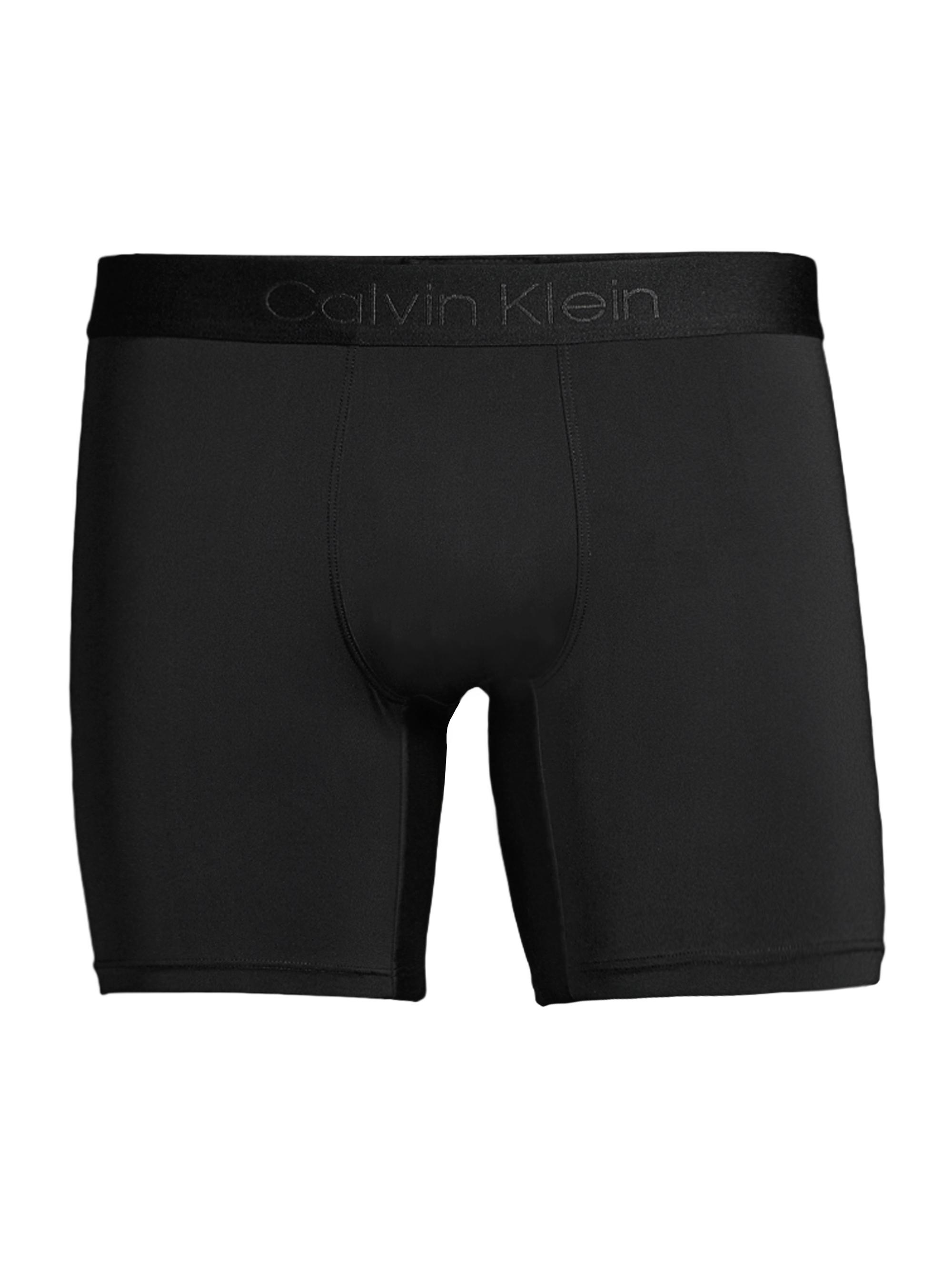 Calvin Klein Men's Moisture Wicking Boxer Briefs - Black