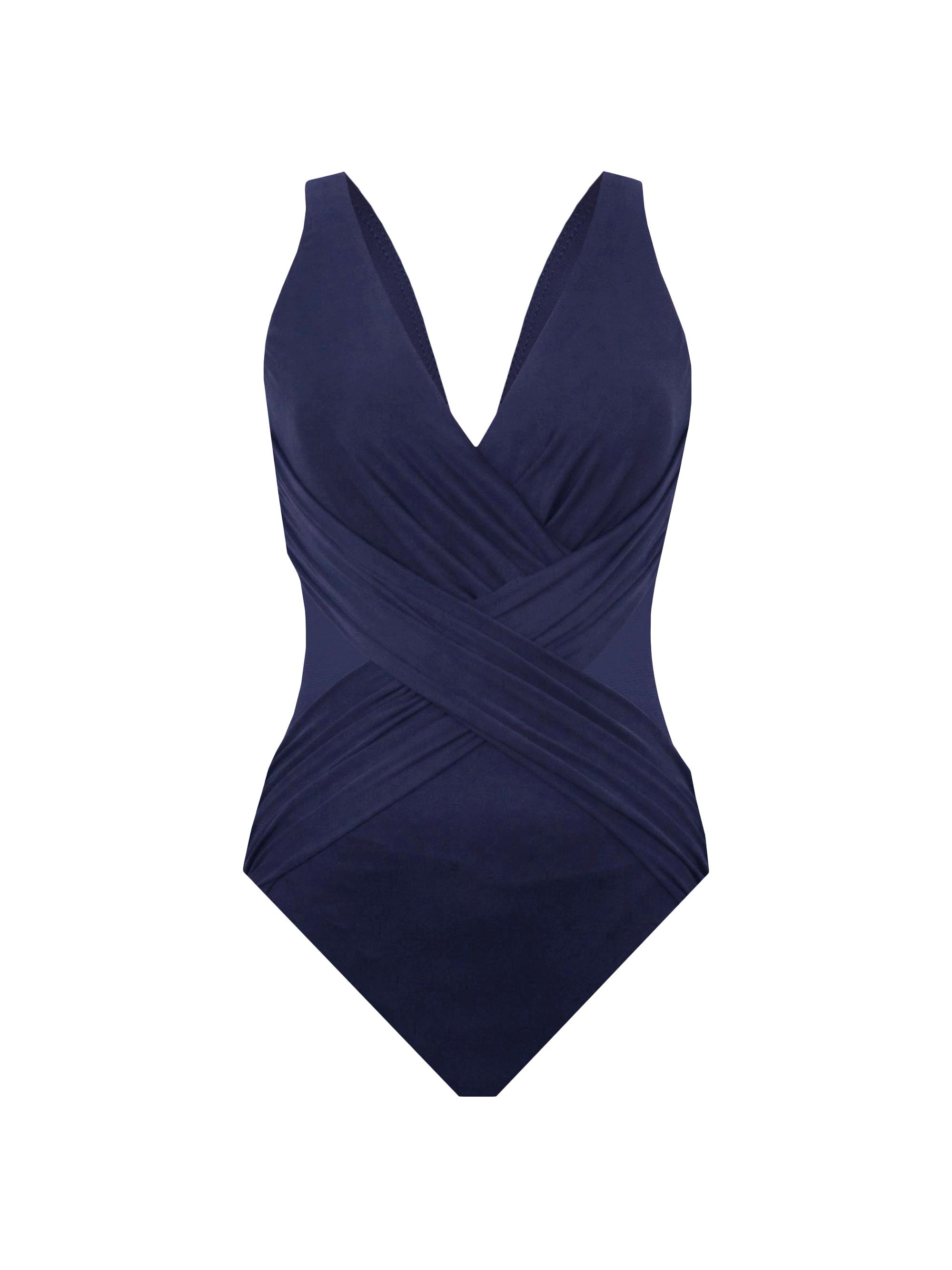 Miraclesuit Swim Women's Illusionists Cross-Over One-Piece Swimsuit - Midnight Blue