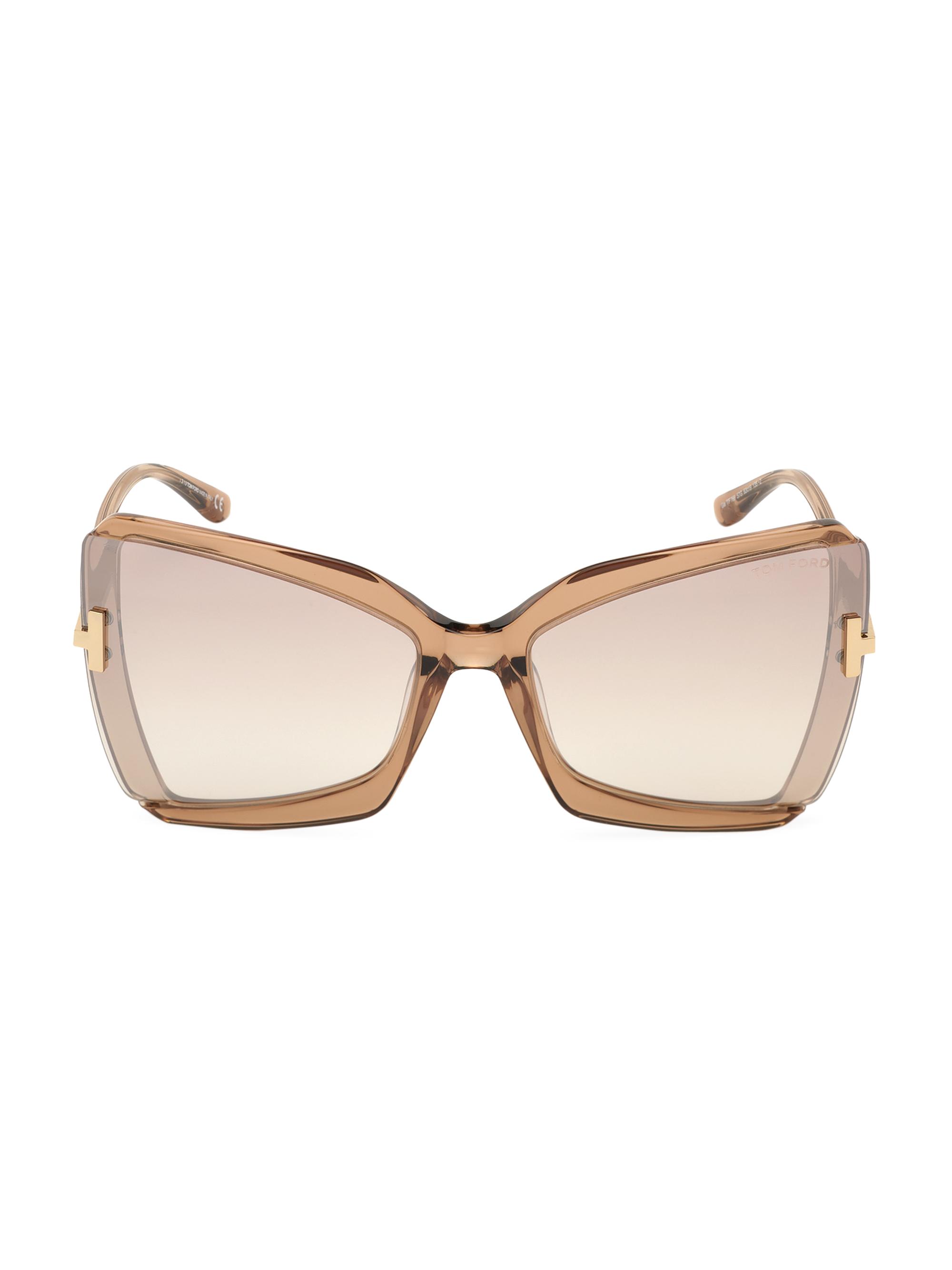 TOM FORD Gia 63MM Oversized Cat-Eye Sunglasses | Saks Fifth Avenue