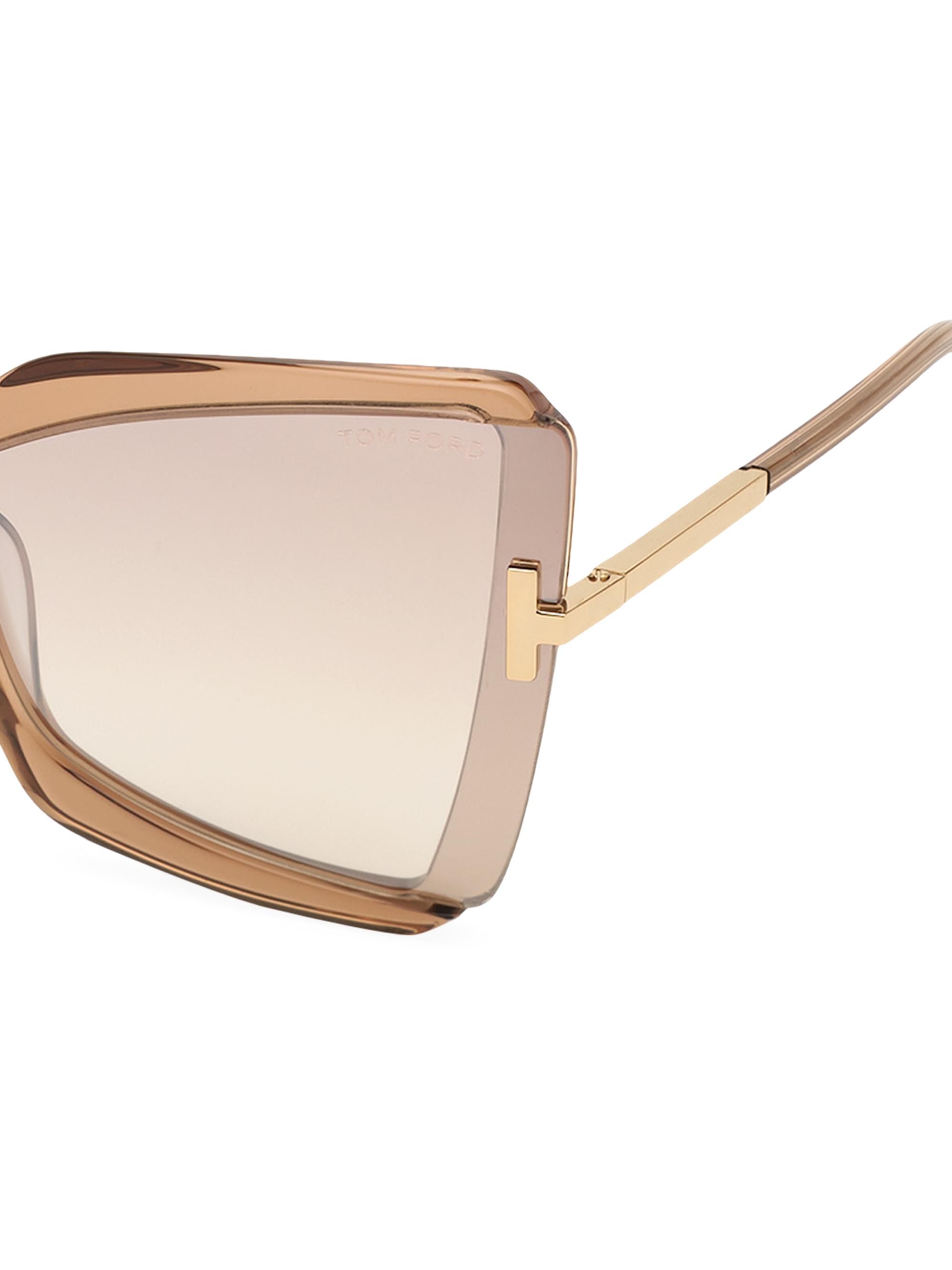 TOM FORD Gia 63MM Oversized Cat-Eye Sunglasses | Saks Fifth Avenue