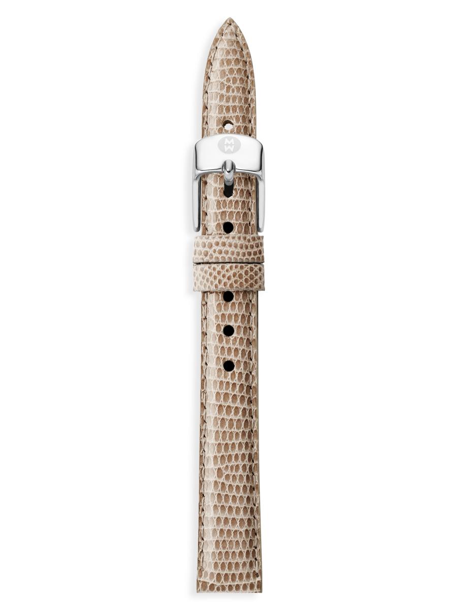 Michele Women's Lizard Watch Strap/14mm In Neutral