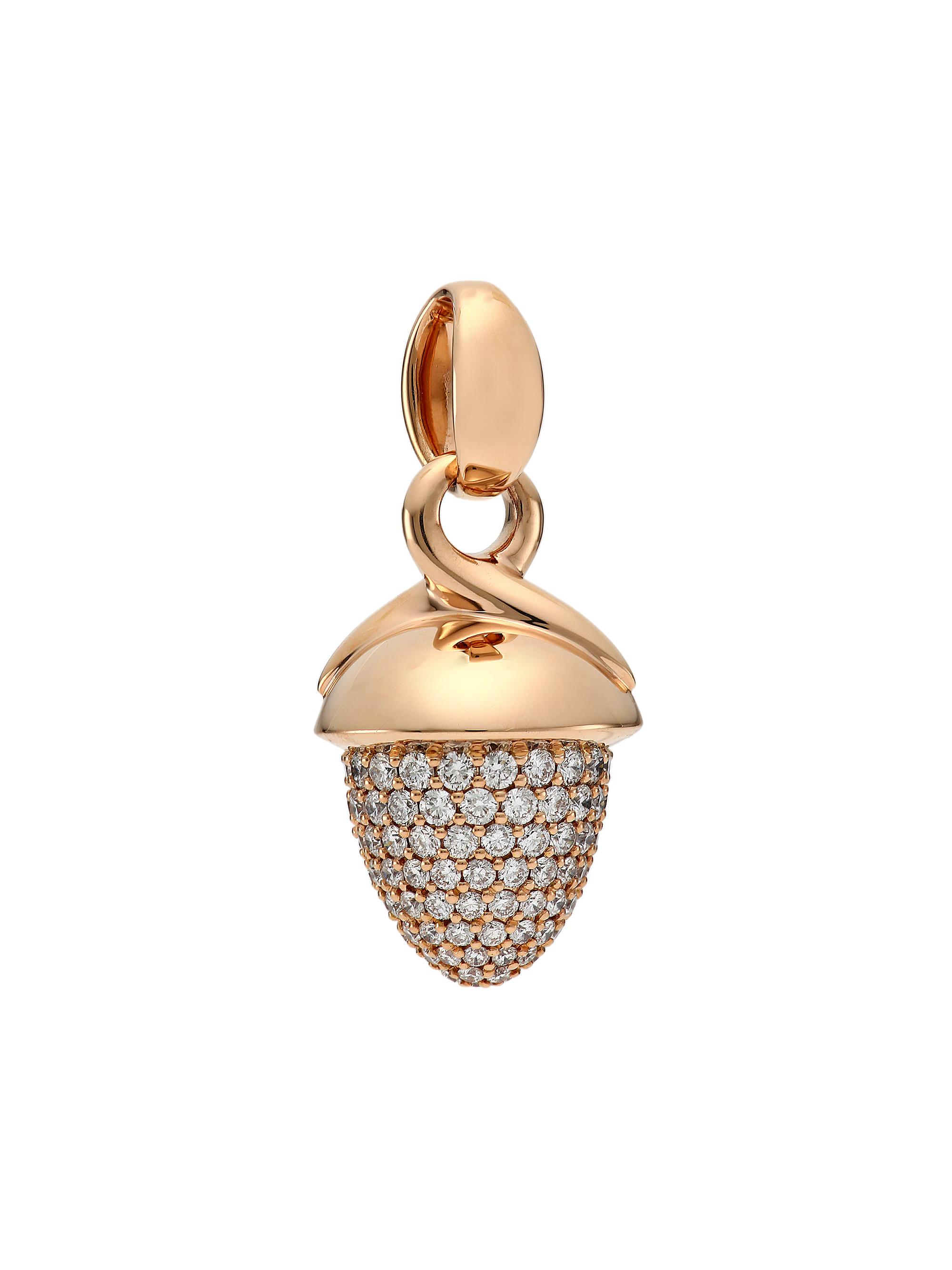 Tamara Comolli Women's Mikado Bouquet 18K Rose Gold & Diamond Pavé Acorn Pendant - Rose Gold