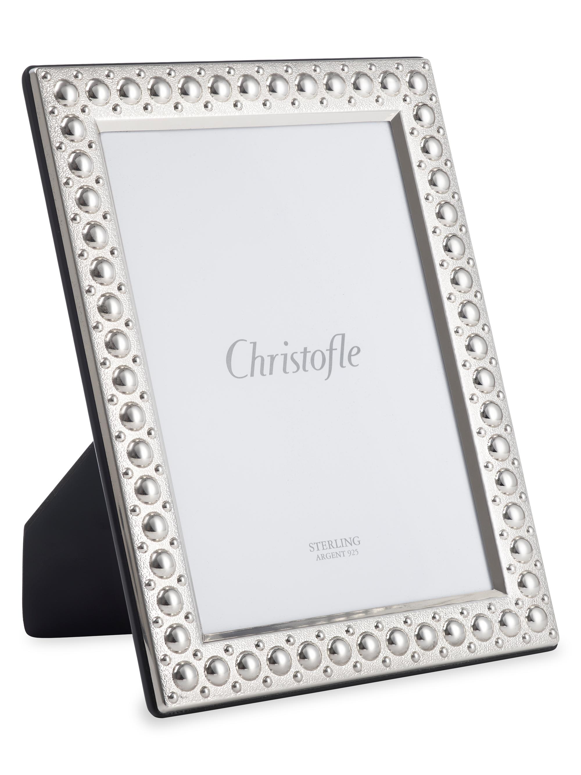 Christofle STERLING ARGENT 925 フォトフレーム Christofle Perles Sterling Silver Picture Frame | Saks Fifth