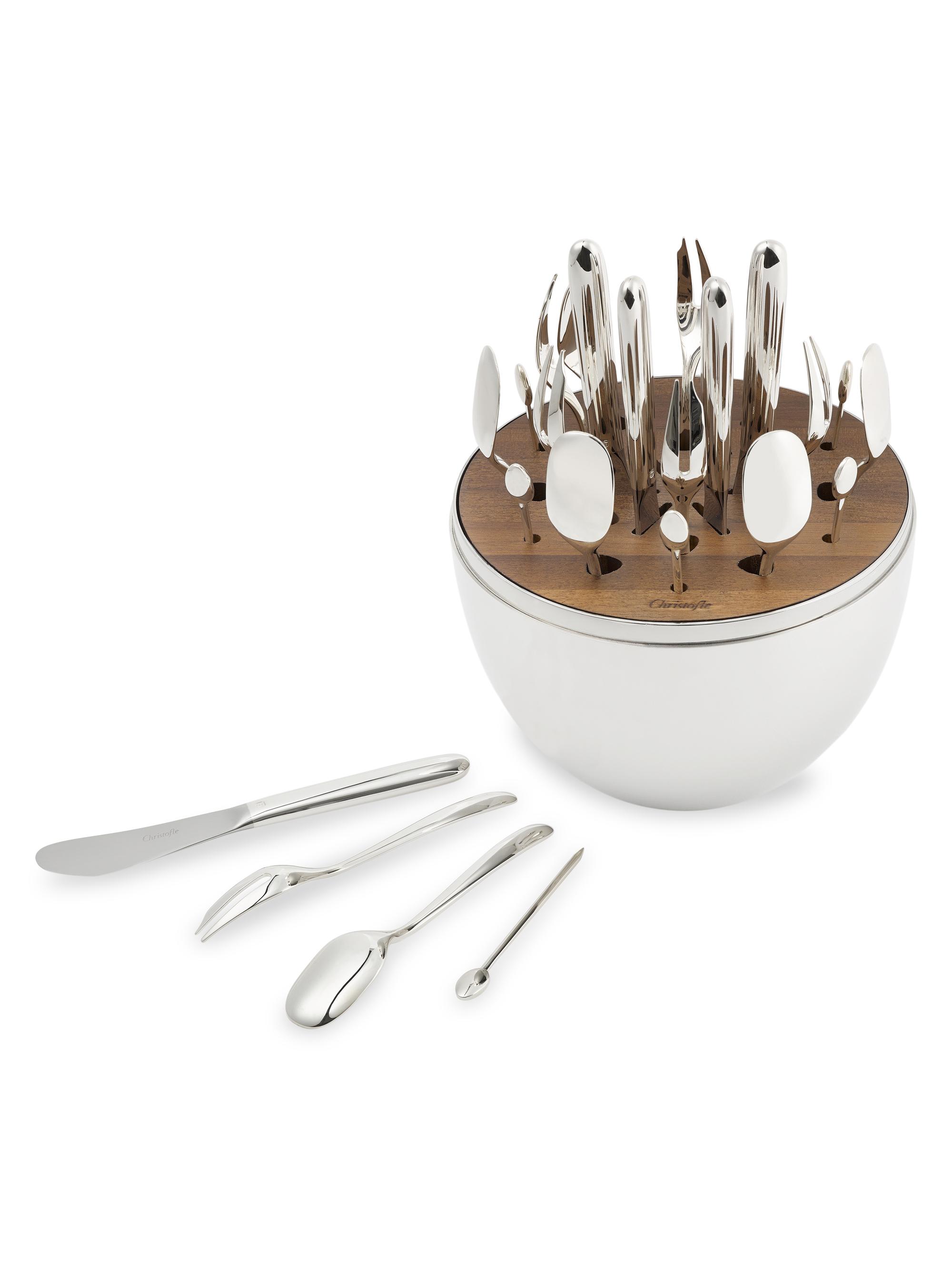 Christofle Mood Party 24-Piece Flatware Set | Saks Fifth Avenue