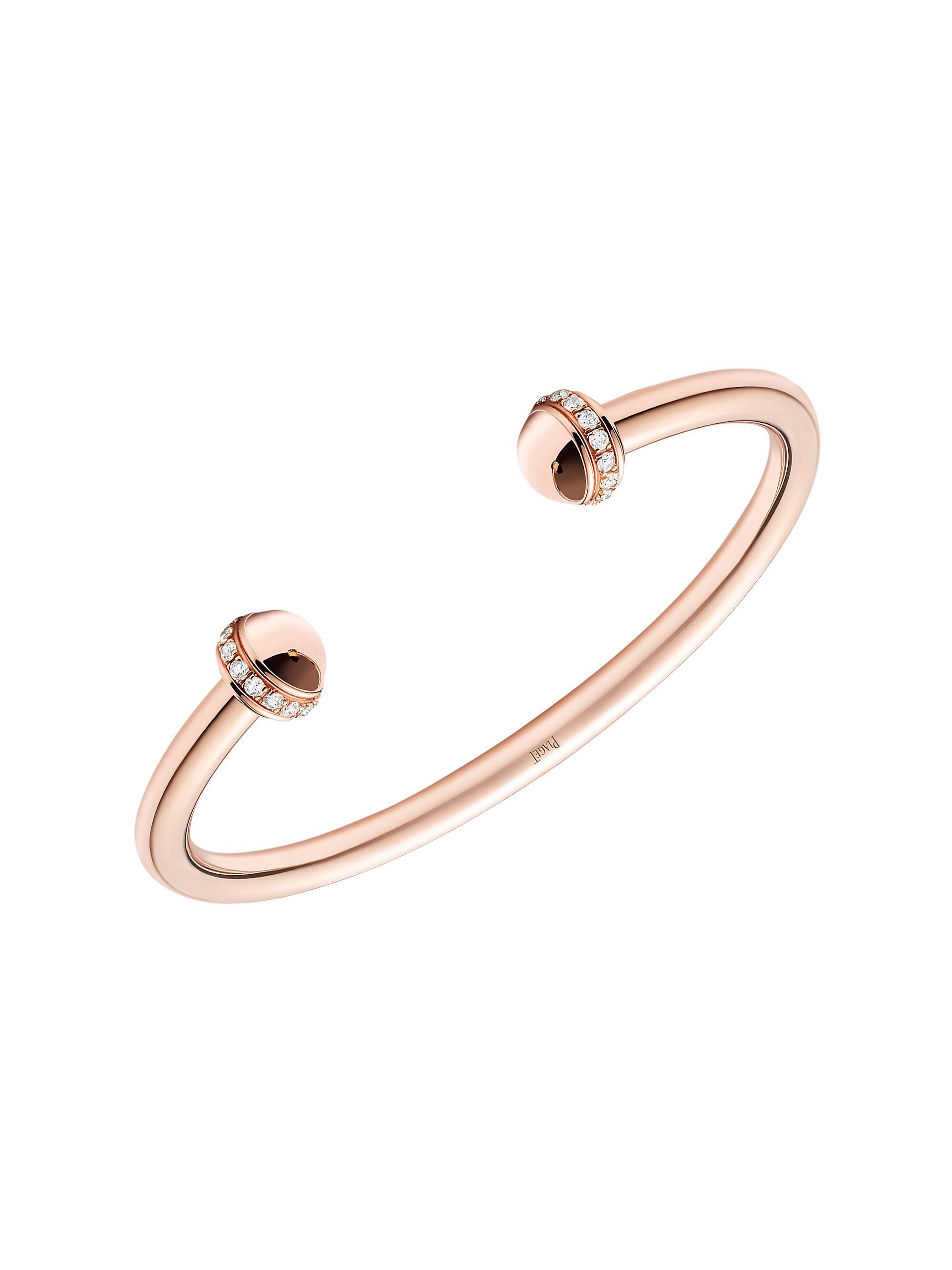 Piaget Women's Possession 18K Rose Gold & Diamond Open Bangle - Rose Gold