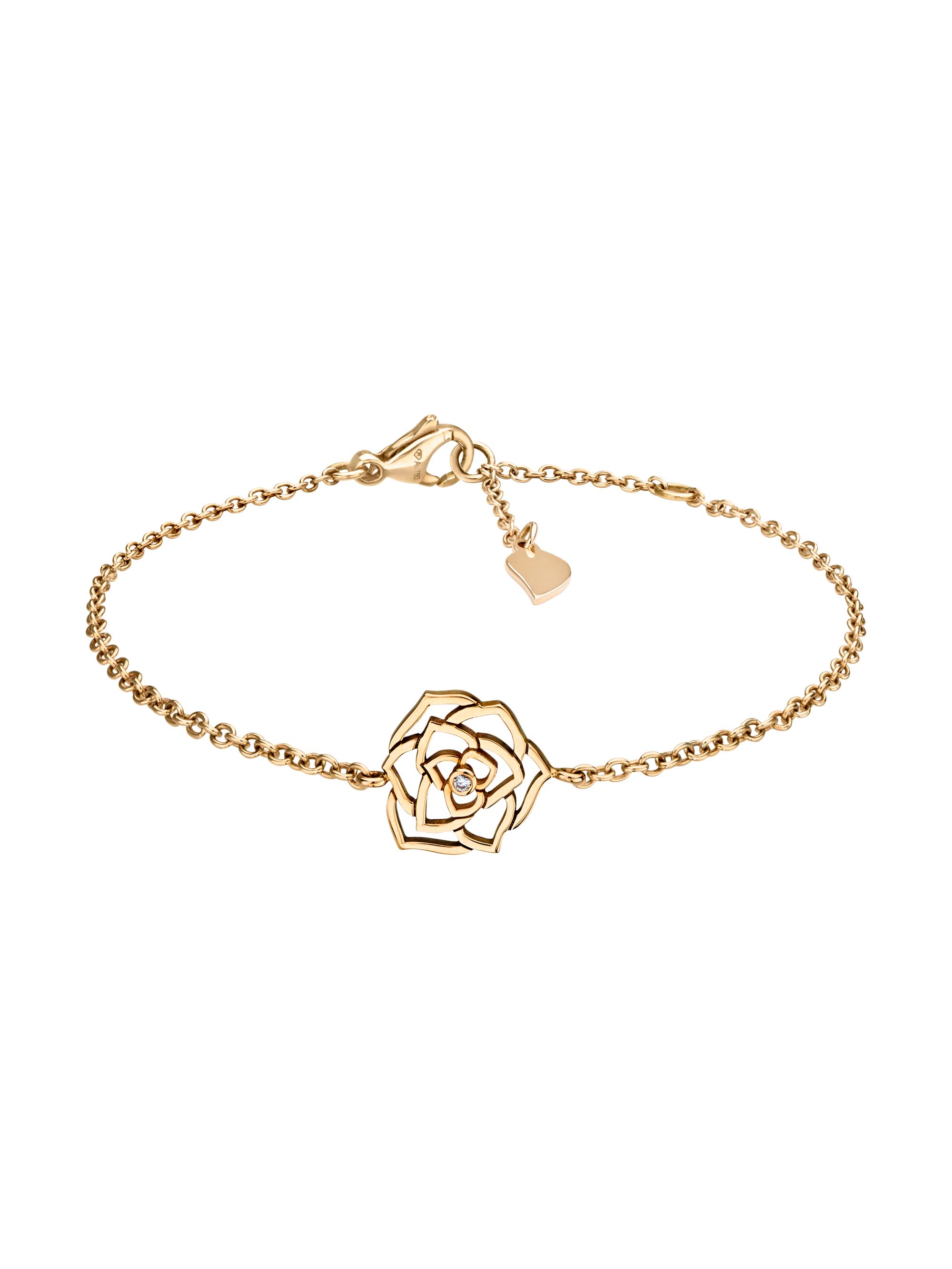 Piaget Women's  Rose 18K Rose Gold & Diamond Link Bracelet - Rose Gold