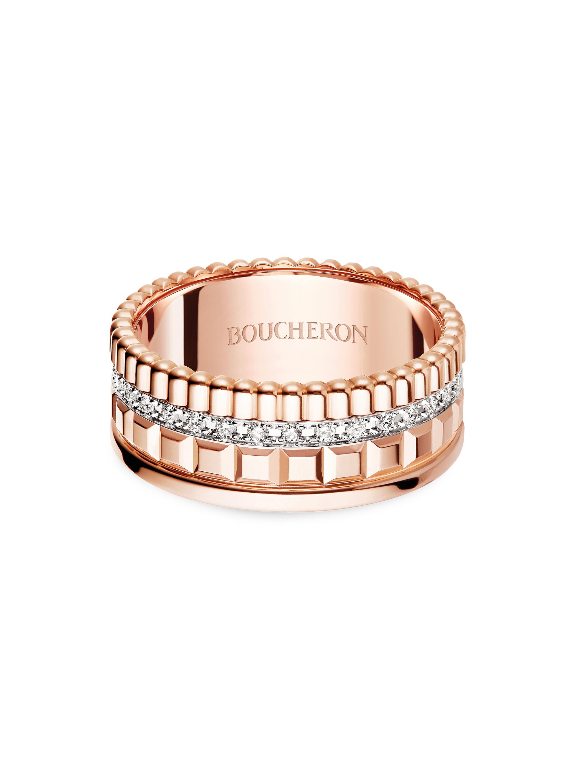 Boucheron Women's Quatre Two-Tone 18K Gold & 0.24 TCW Diamond Ring