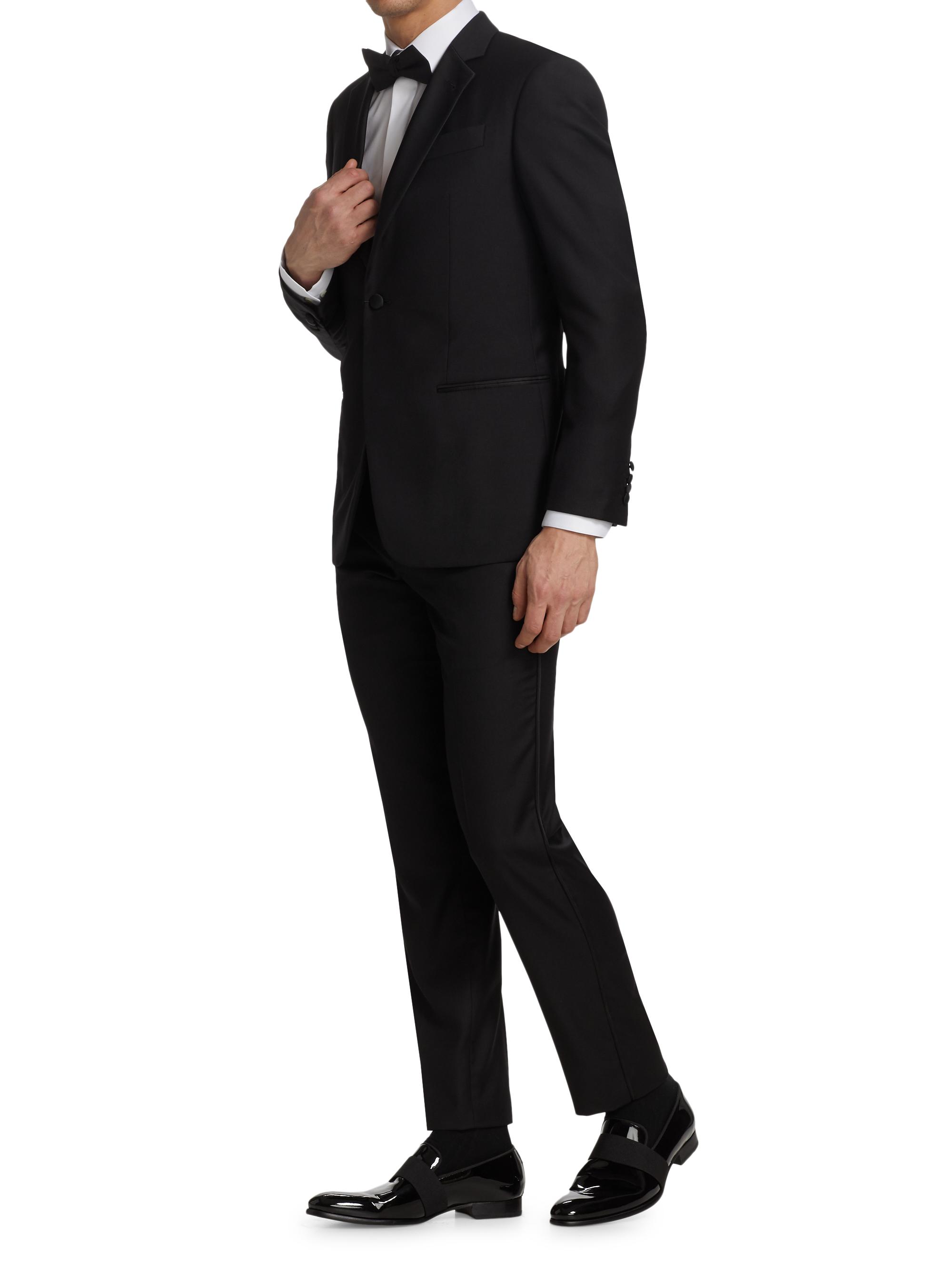 【EMPORIO ARMANI】タキシードスーツ14A/165ｃｍ181500円 Emporio Armani One-Button Regular-Fit Wool Tuxedo | Saks Fifth Avenue