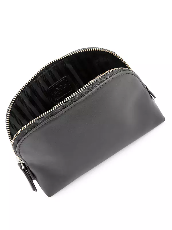 Compact Leather Cosmetic Bag