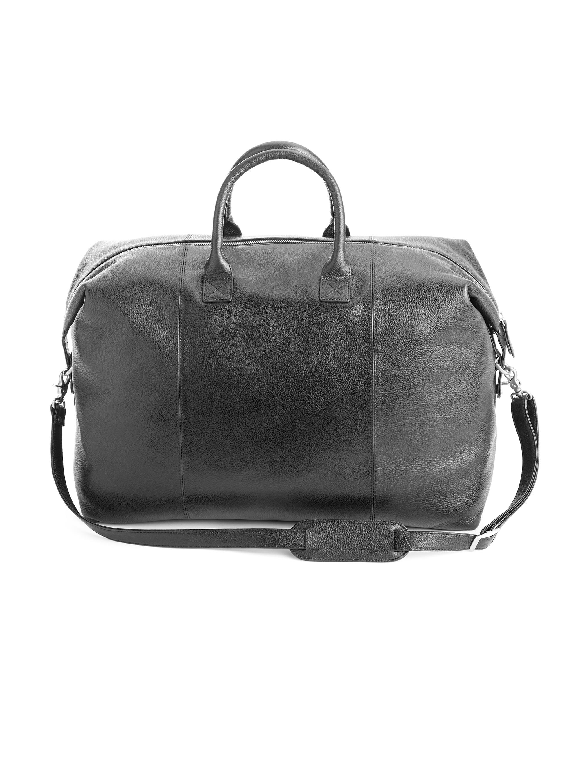 Royce New York Women's Leather Weekender Bag - Black