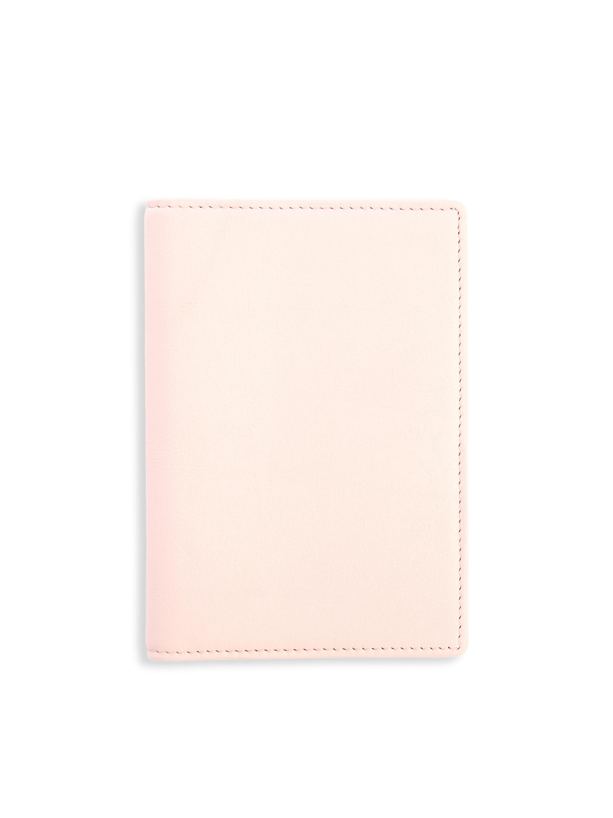 Royce New York Women's RFID-Blocking Leather Passport Case - Blush Pink | Thumbnail 3