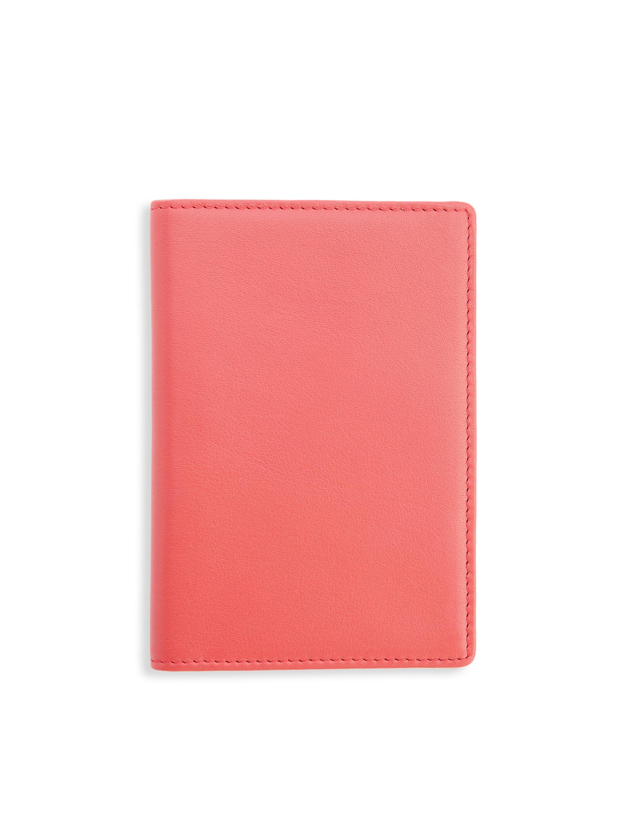 Royce New York Women's RFID-Blocking Leather Passport Case - Red