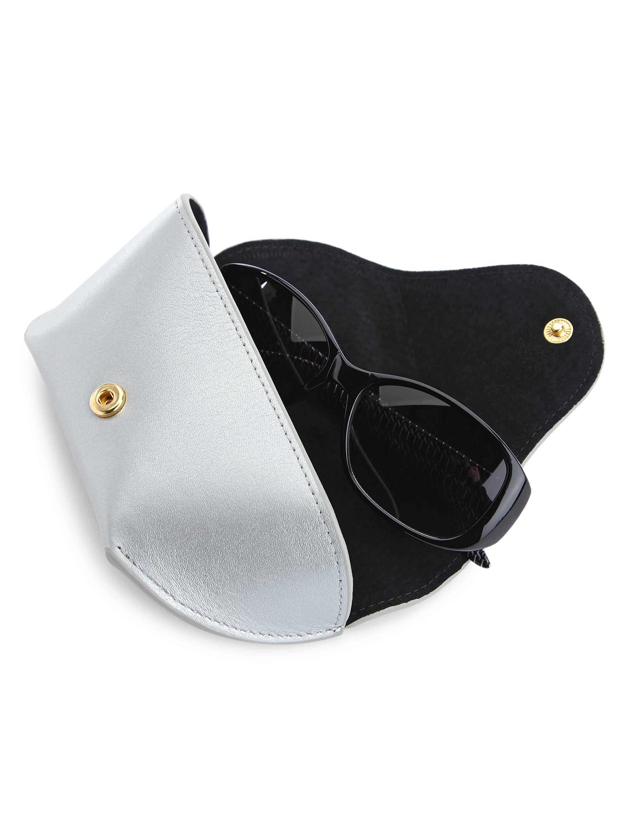 Royce New York Women's Leather Sunglasses Carrying Case - Black | Thumbnail 2