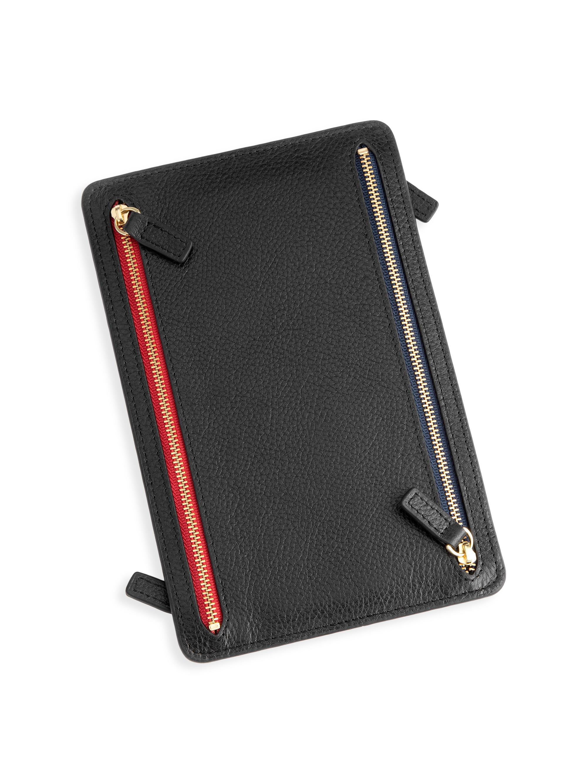 Royce New York RFID-Blocking 4-Zip Leather Travel Organizer | Saks