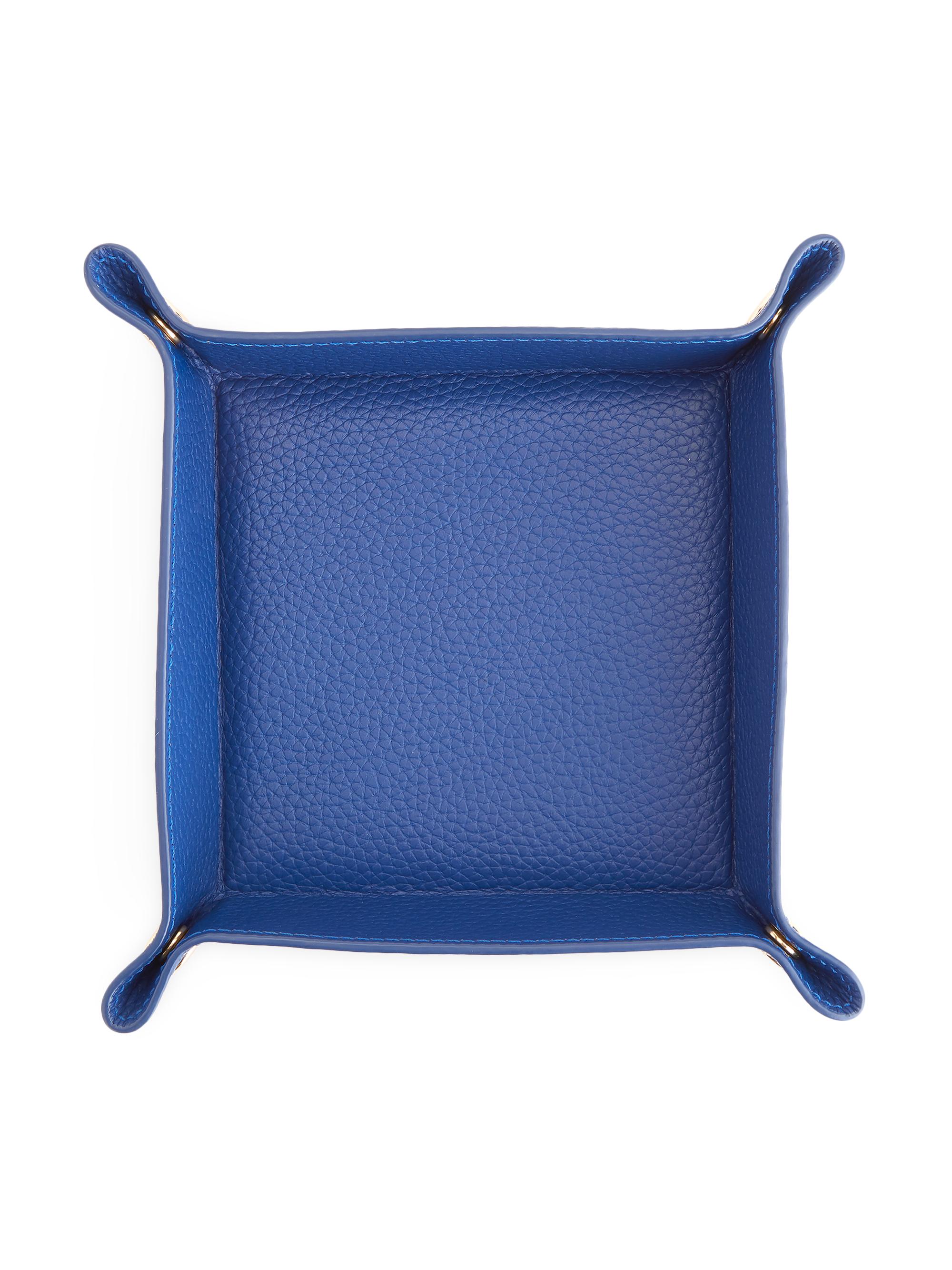 Royce New York Women's Leather Catchall Tray - Cobalt Blue | Thumbnail 3