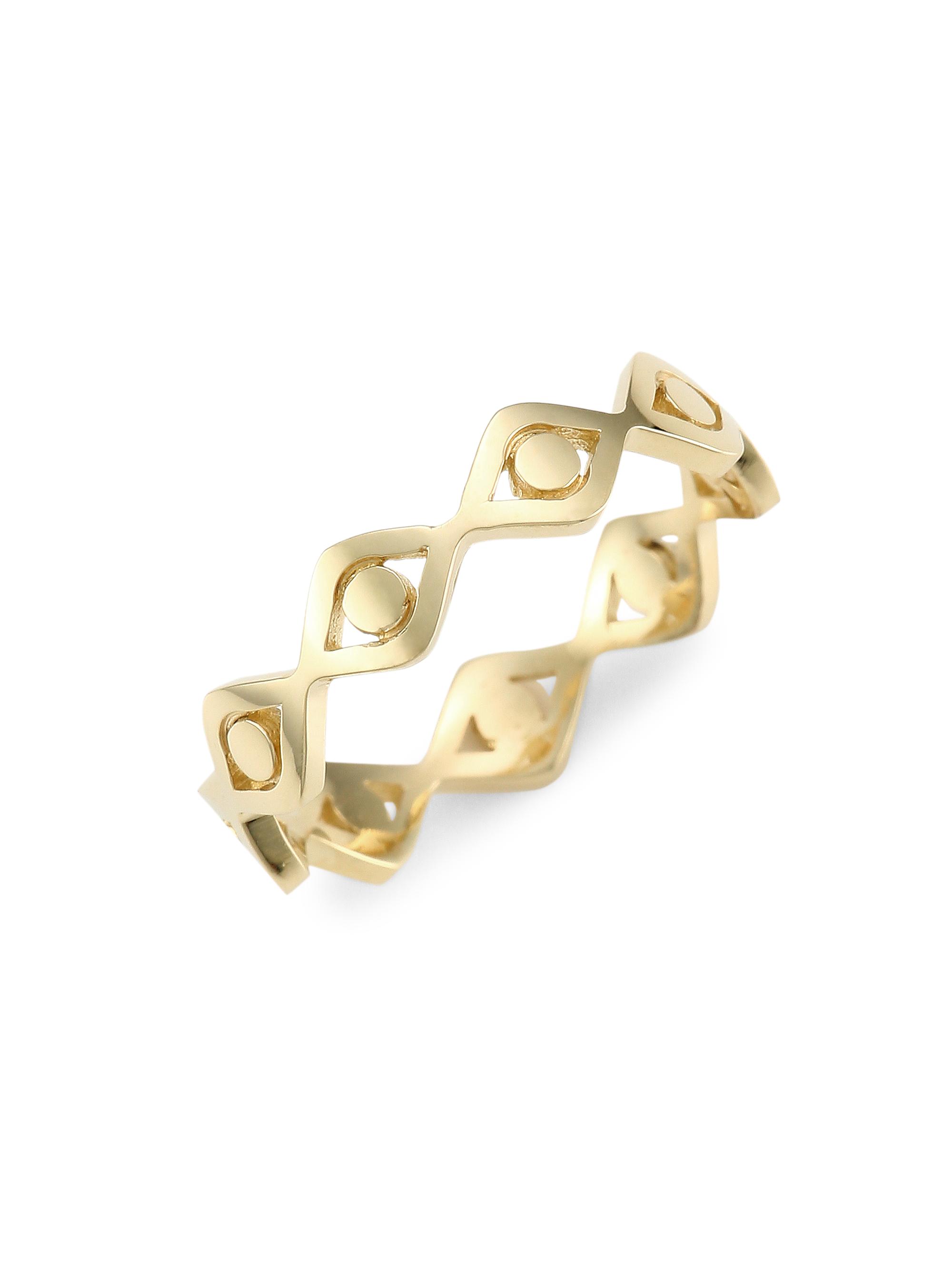 Sydney Evan Women's 14K Yellow Gold Evil Eye Eternity Ring - Yellow Gold