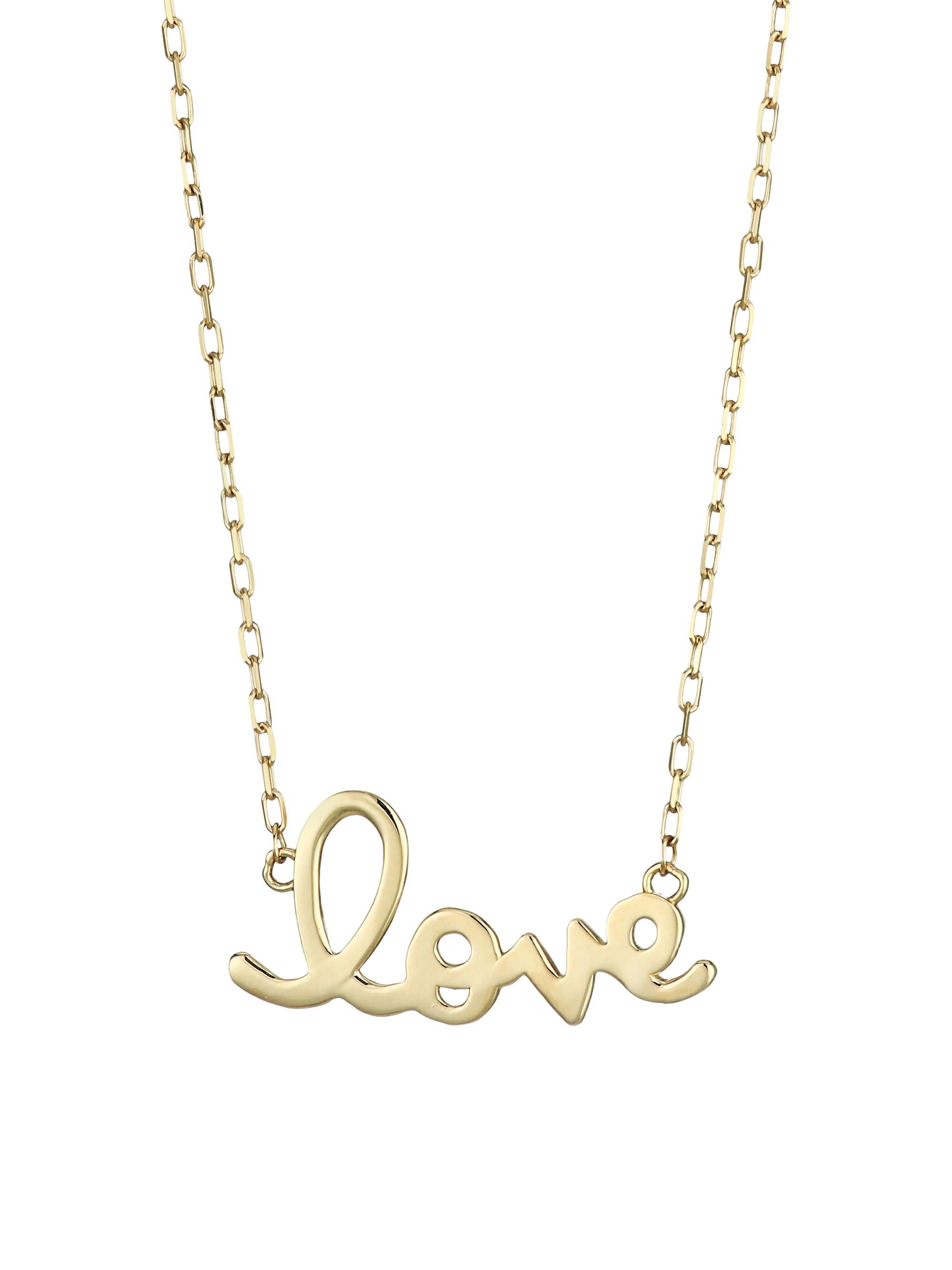 Sydney Evan Women's 14K Yellow Gold Love Pendant Necklace - Yellow Gold
