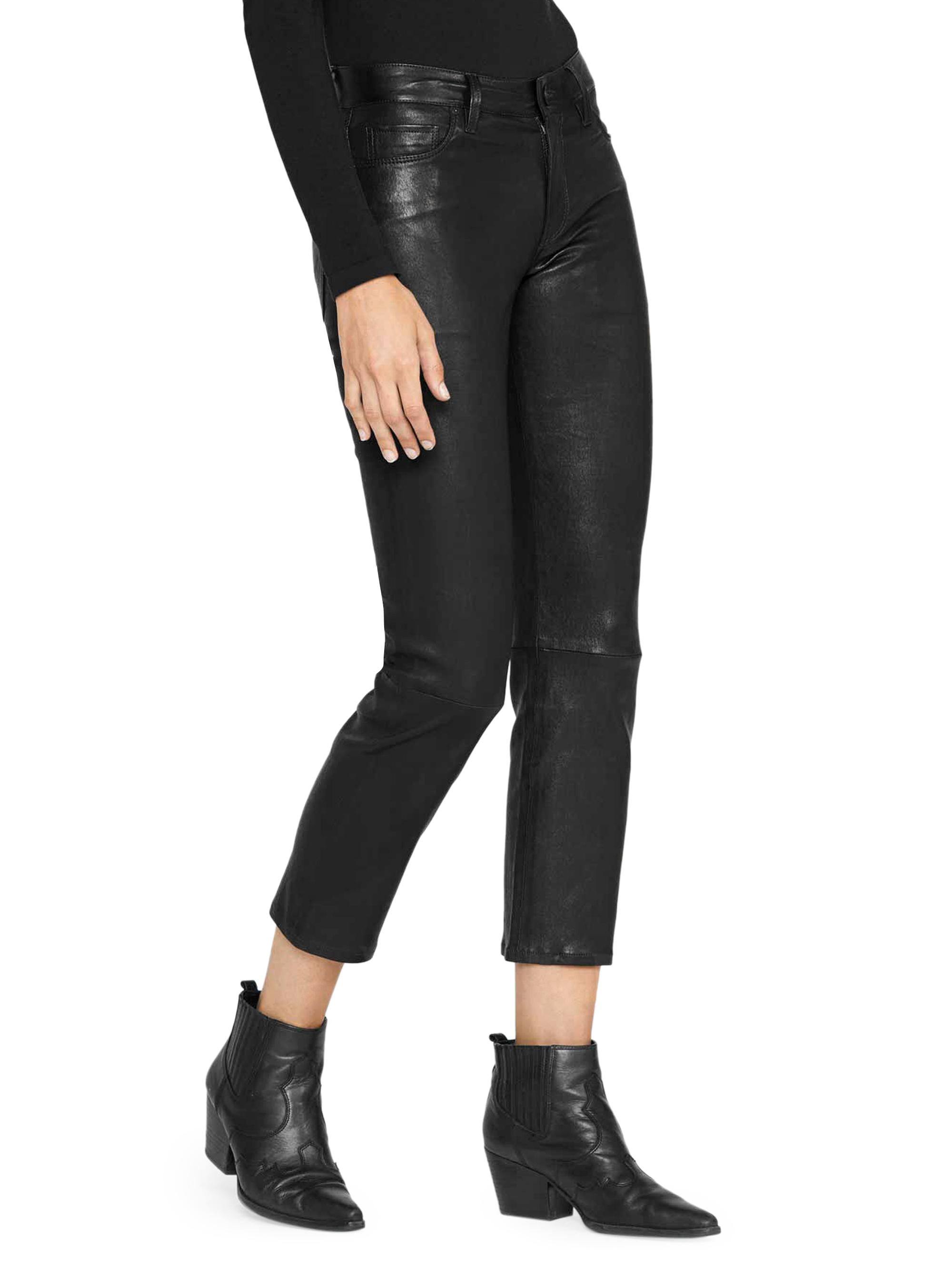 Hudson Jeans Nico Mid-Rise Cigarette Leather Pants