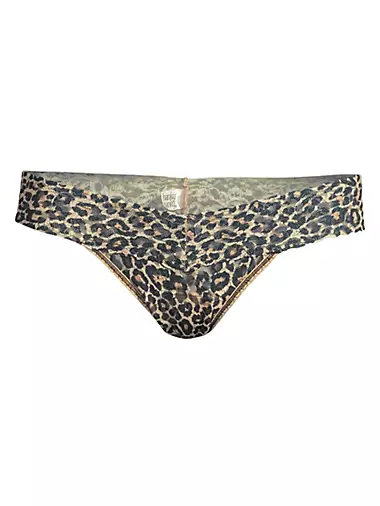 Classic Leopard Lace Low-Rise Thong