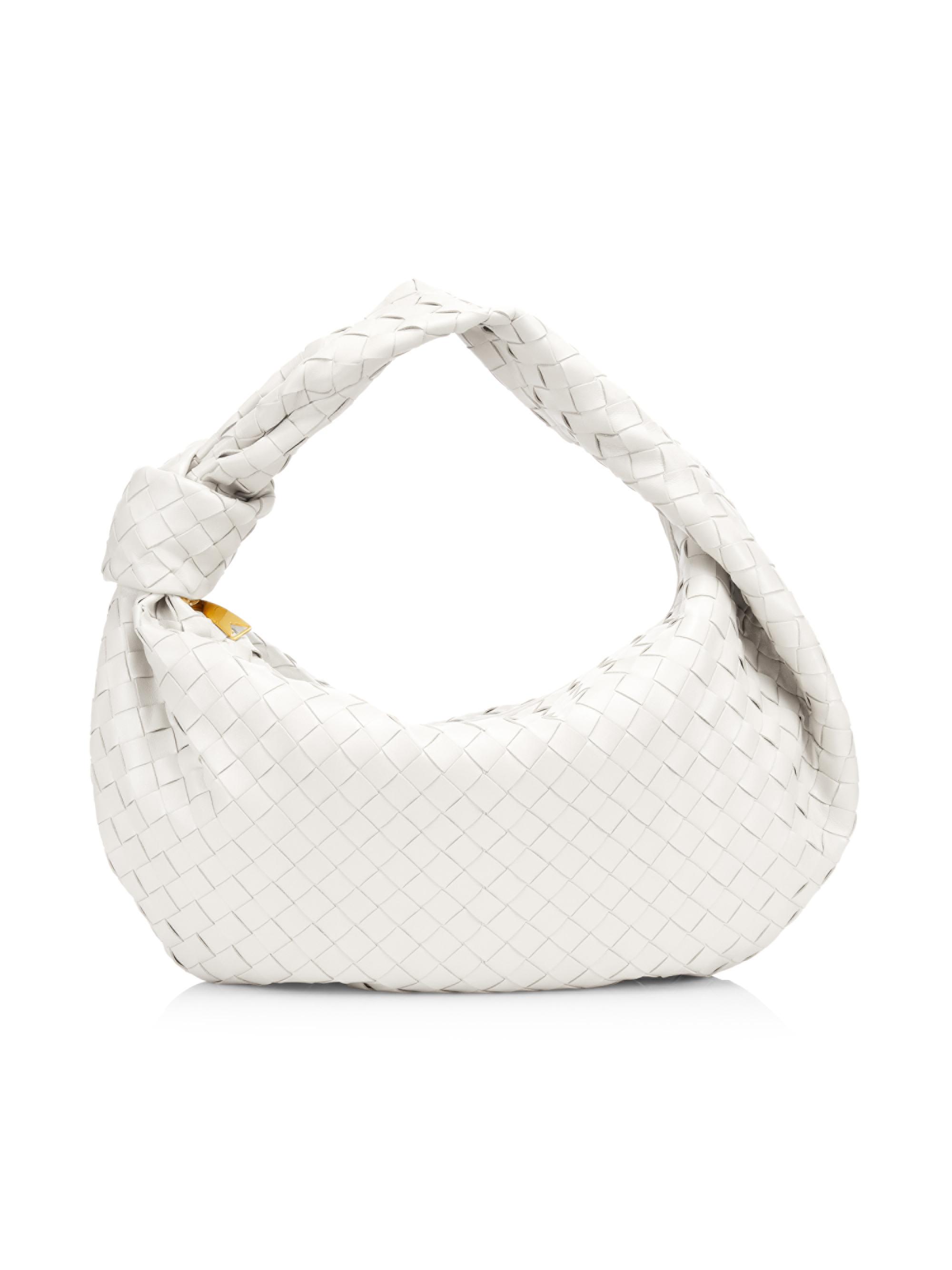 Bottega Veneta Women's  Jodie Intrecciato Leather Bag - White