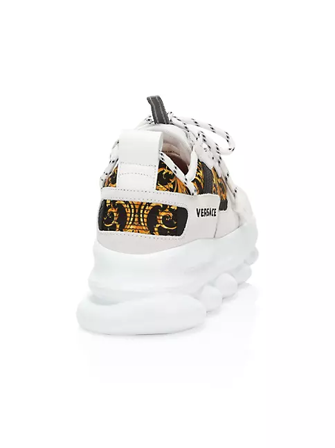 Versace Drops Baroque Print Chain Reaction Sneakers