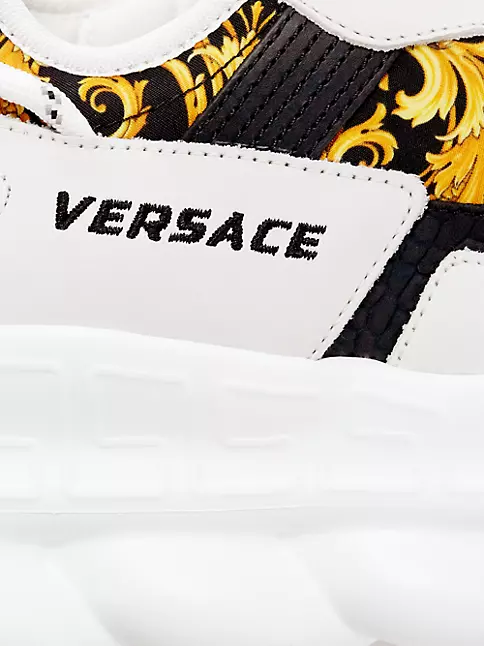 Chain Reaction Sneakers  Versace chain, Slingback pump, Black leather
