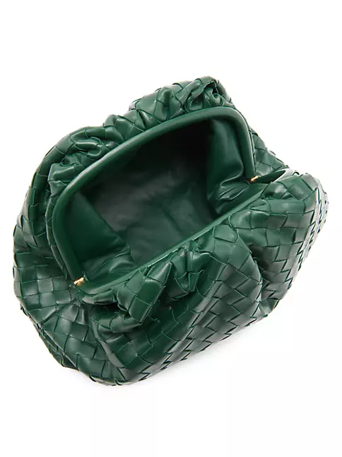 Bottega Veneta Pouch Floral-Appliqué Leather Clutch Bag