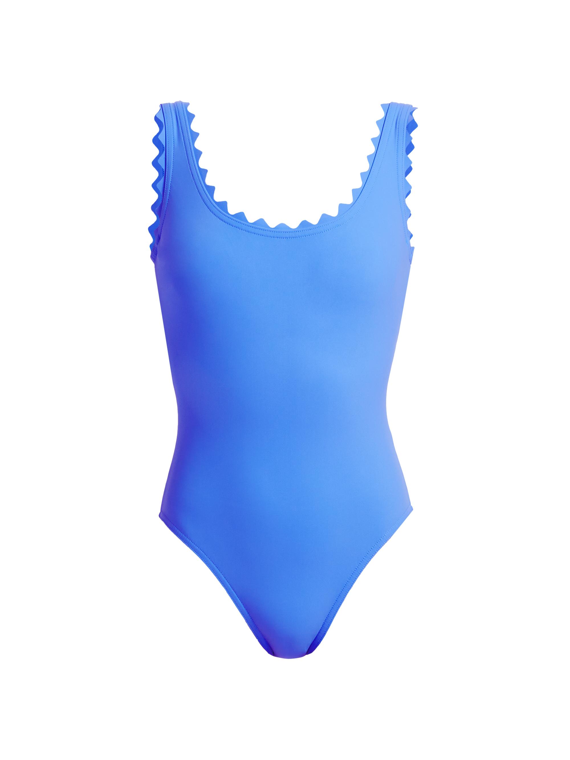 Karla Colletto Swim Women's Ines Scallop-Neck One-Piece Swimsuit - Hydra