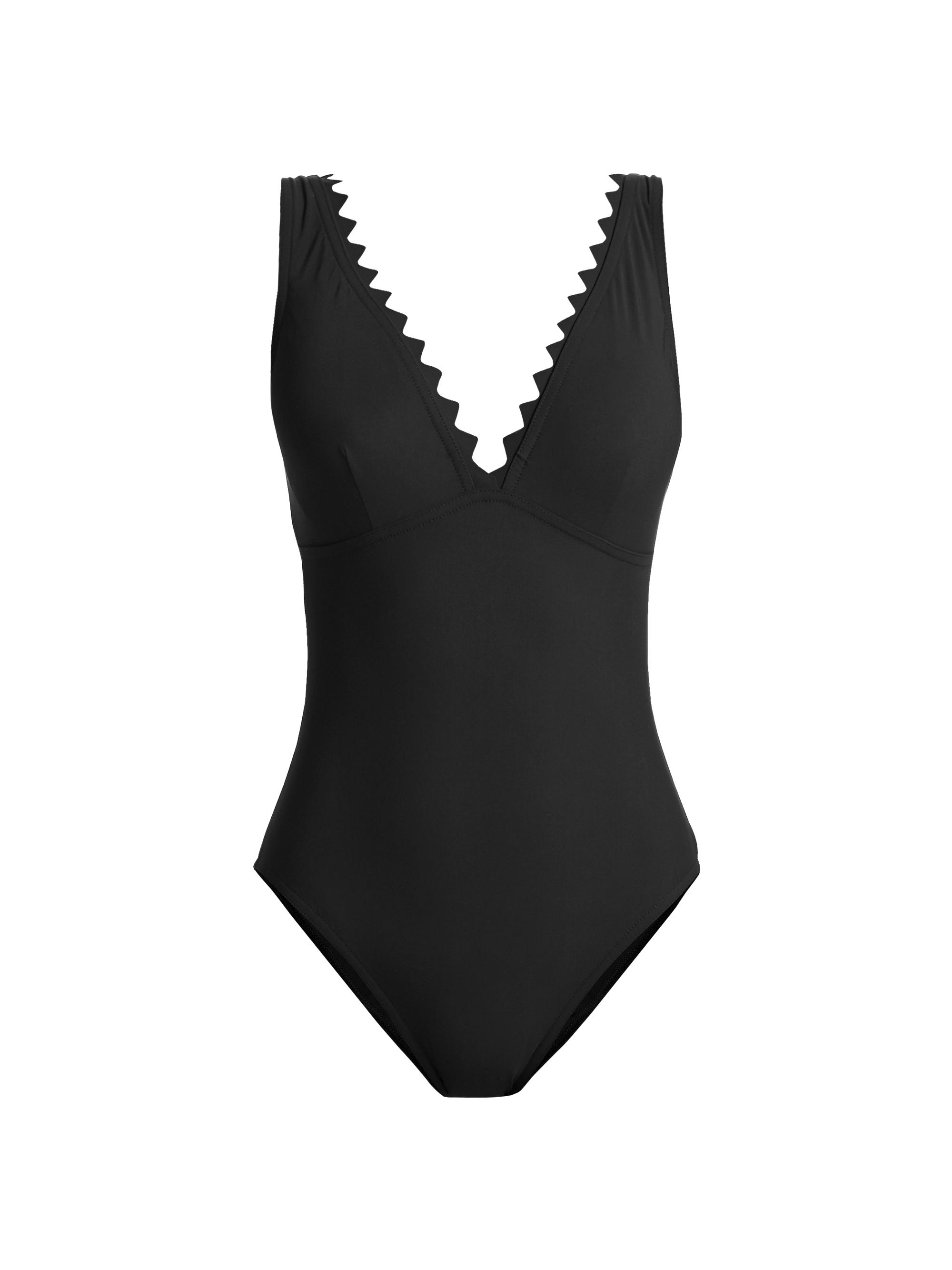 Karla Colletto Swim Women's Ines Plunging One-Piece Swimsuit - Black