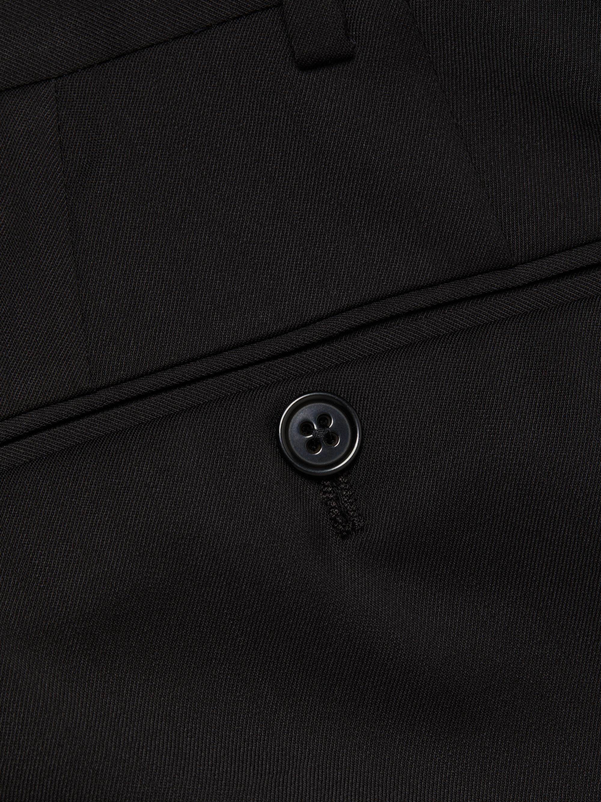 Emporio Armani Men's Classic Wool Trousers - Black | Thumbnail 7