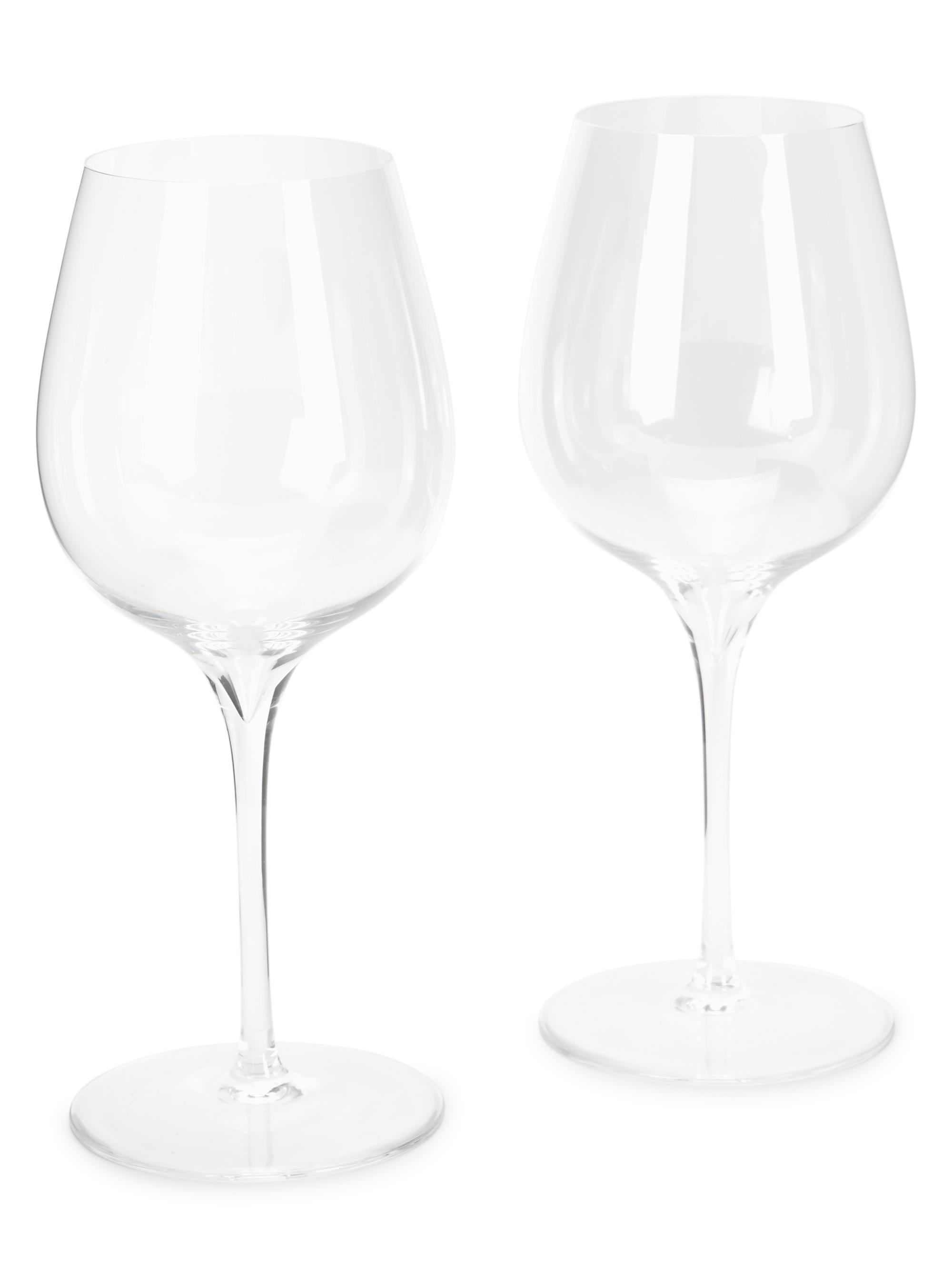 Nude Glass Dimple 2-Piece Red Wine Glass Set