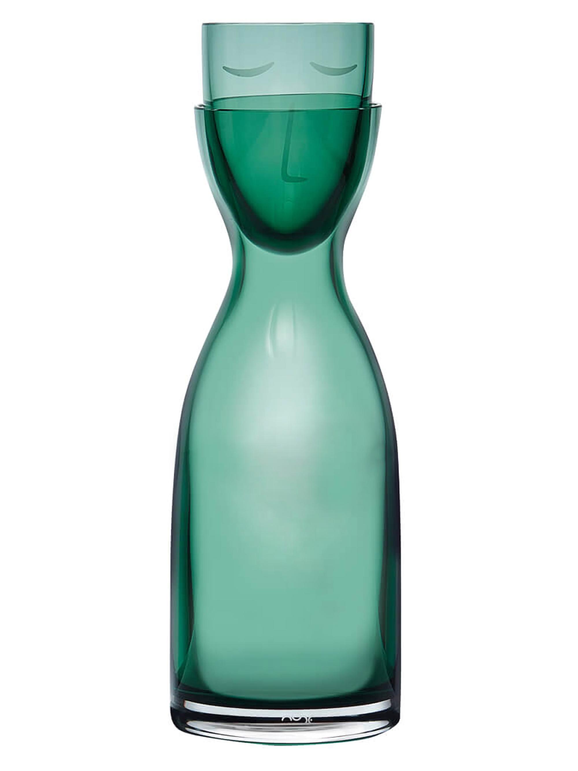 Nude Glass 2-Piece Mr. & Mrs. Night Set - Green