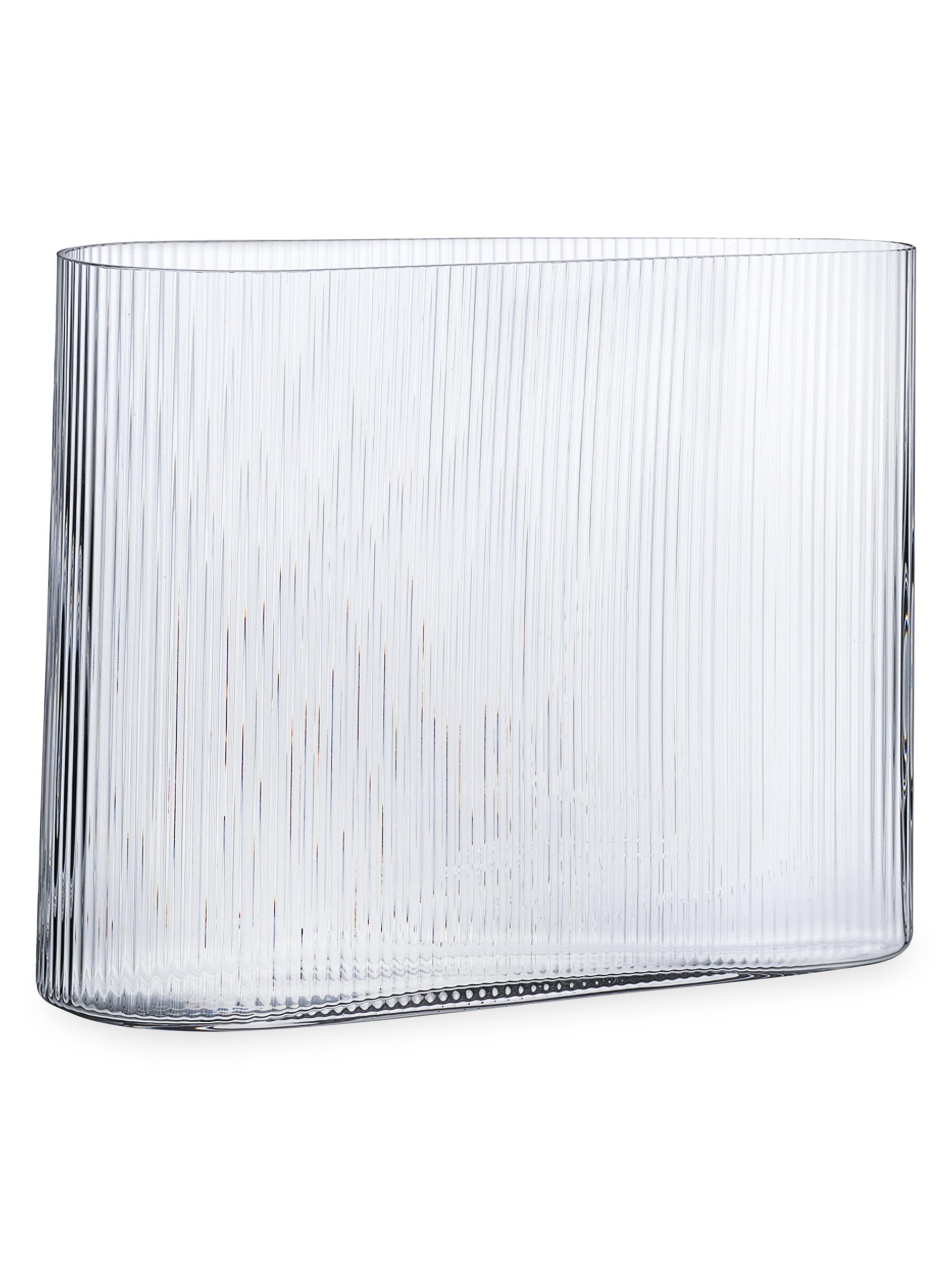 Nude Glass Mist Wide Vase - Clear