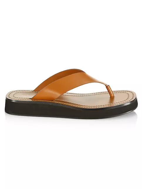 Shop The Row Ginza Leather Thong Sandals | Saks Fifth Avenue