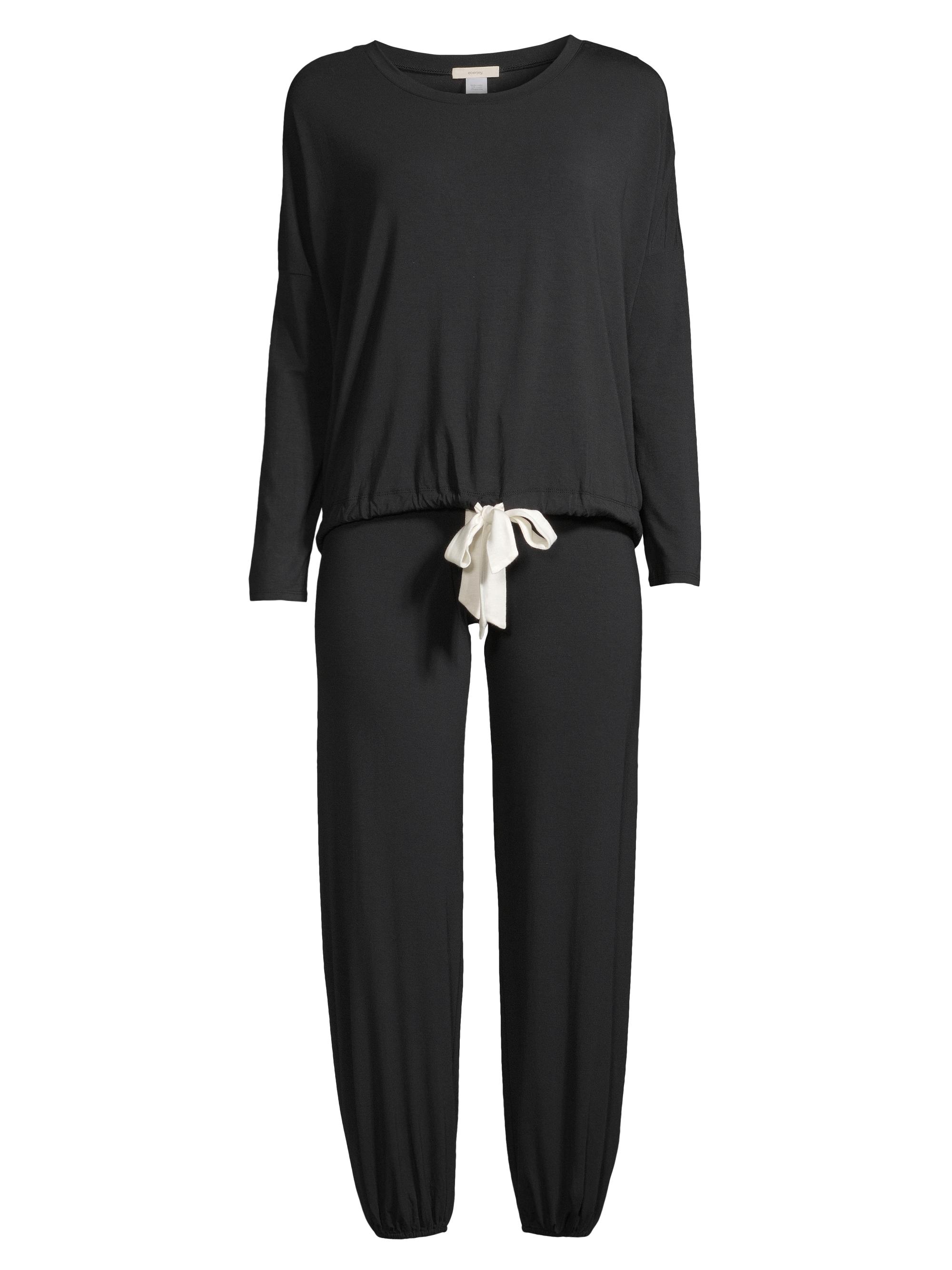 Eberjey Women's Gisele 2-Piece Slouchy Pajama Set - Black