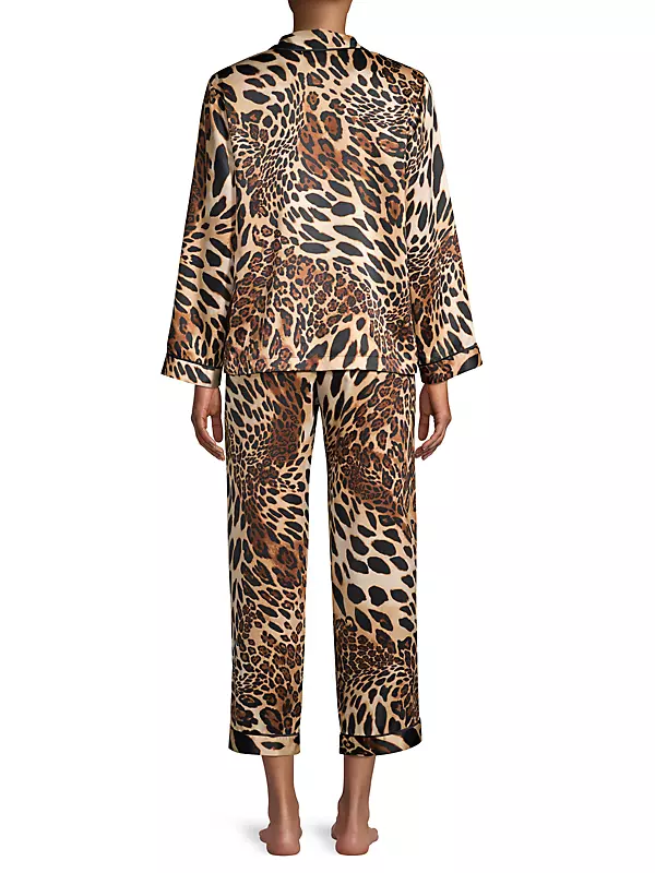 2-Piece Leopard Print Pajama Set