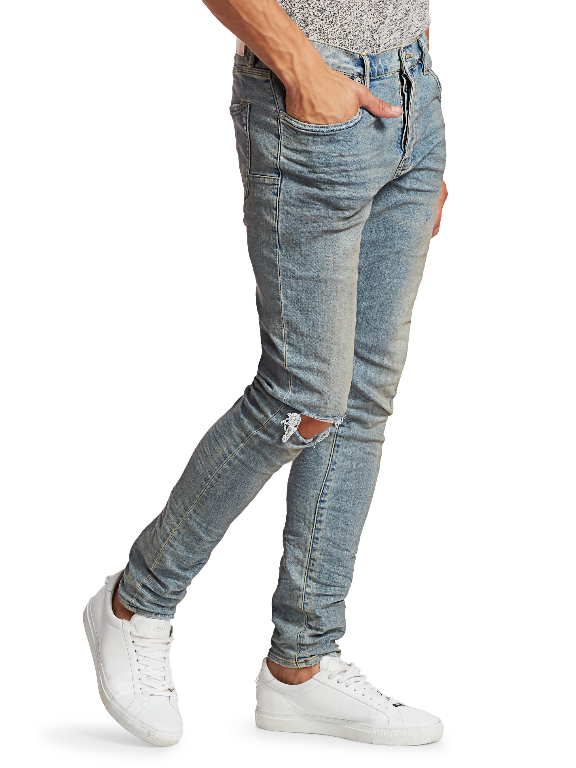 Shop Purple Brand Distressed Stretch-Skinny Jeans | Saks Fifth Avenue