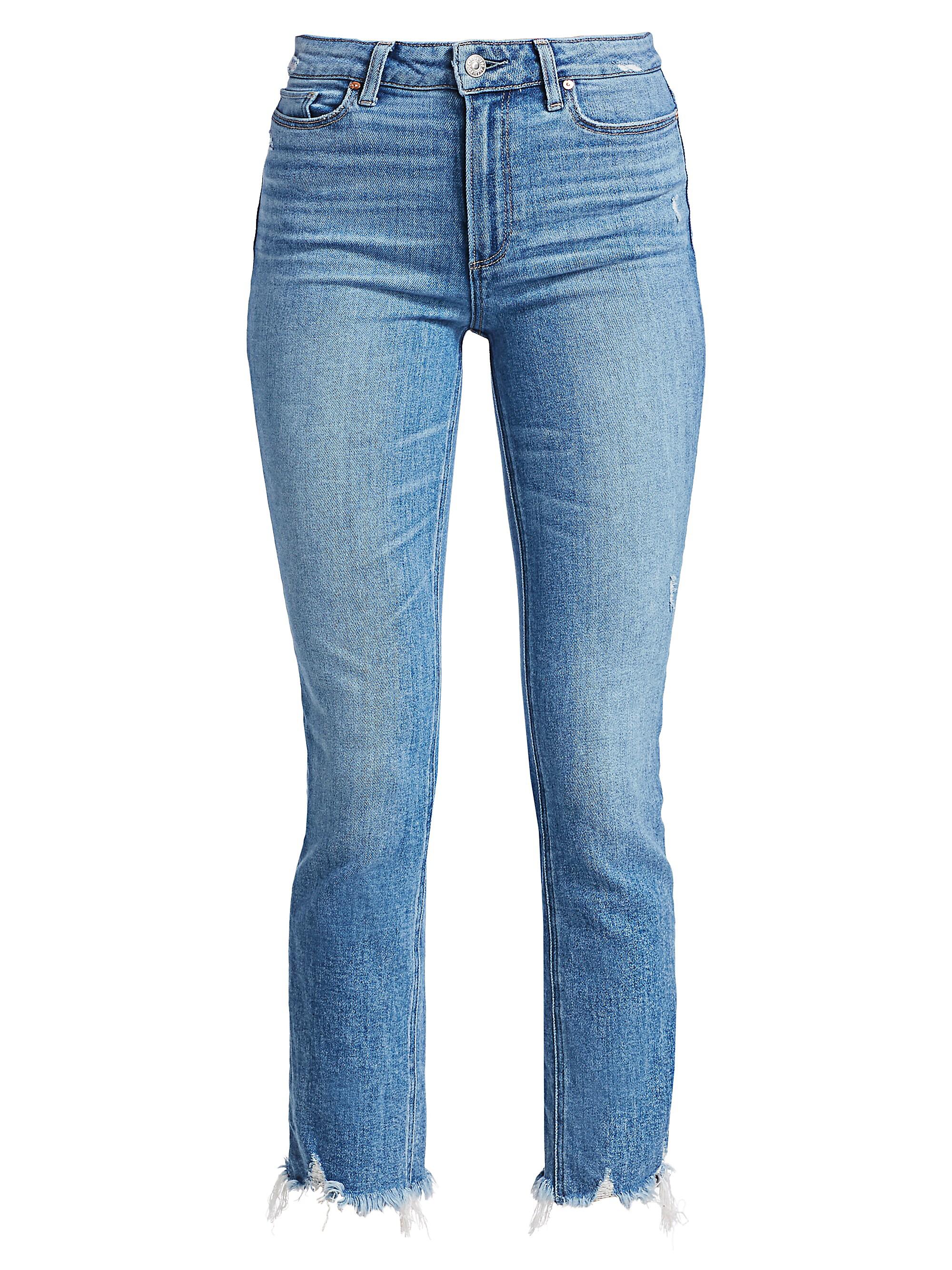 Paige Cindy High-Rise Distress Ankle Jeans Saks Fifth Avenue