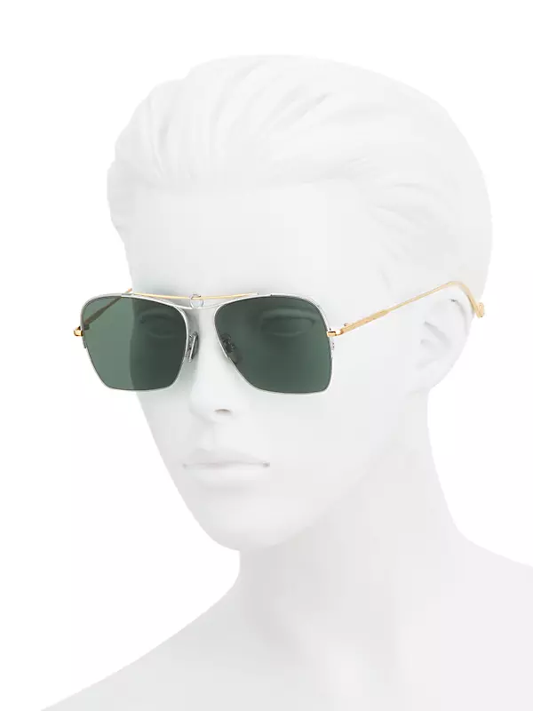 56MM Square Aviator Sunglasses