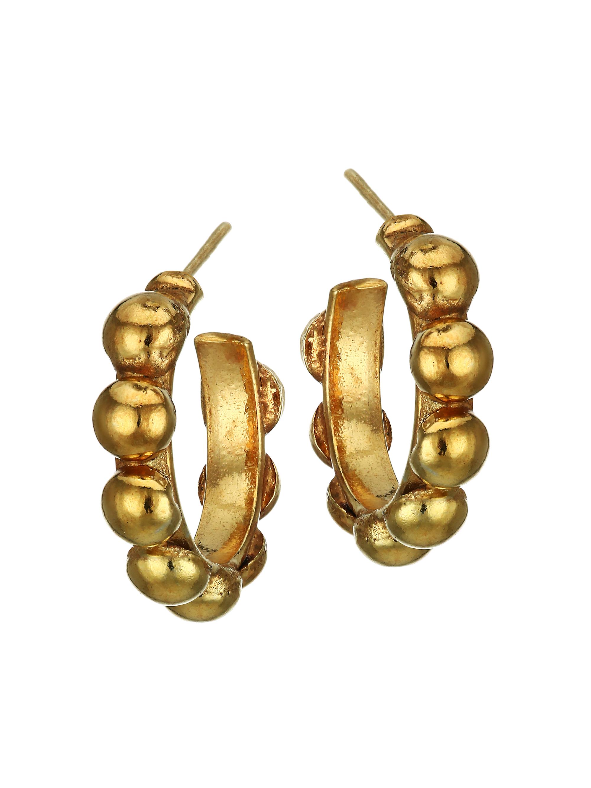 Sylvia Toledano Women's Mini Creole 22K Goldplated Hoop Earrings - Gold