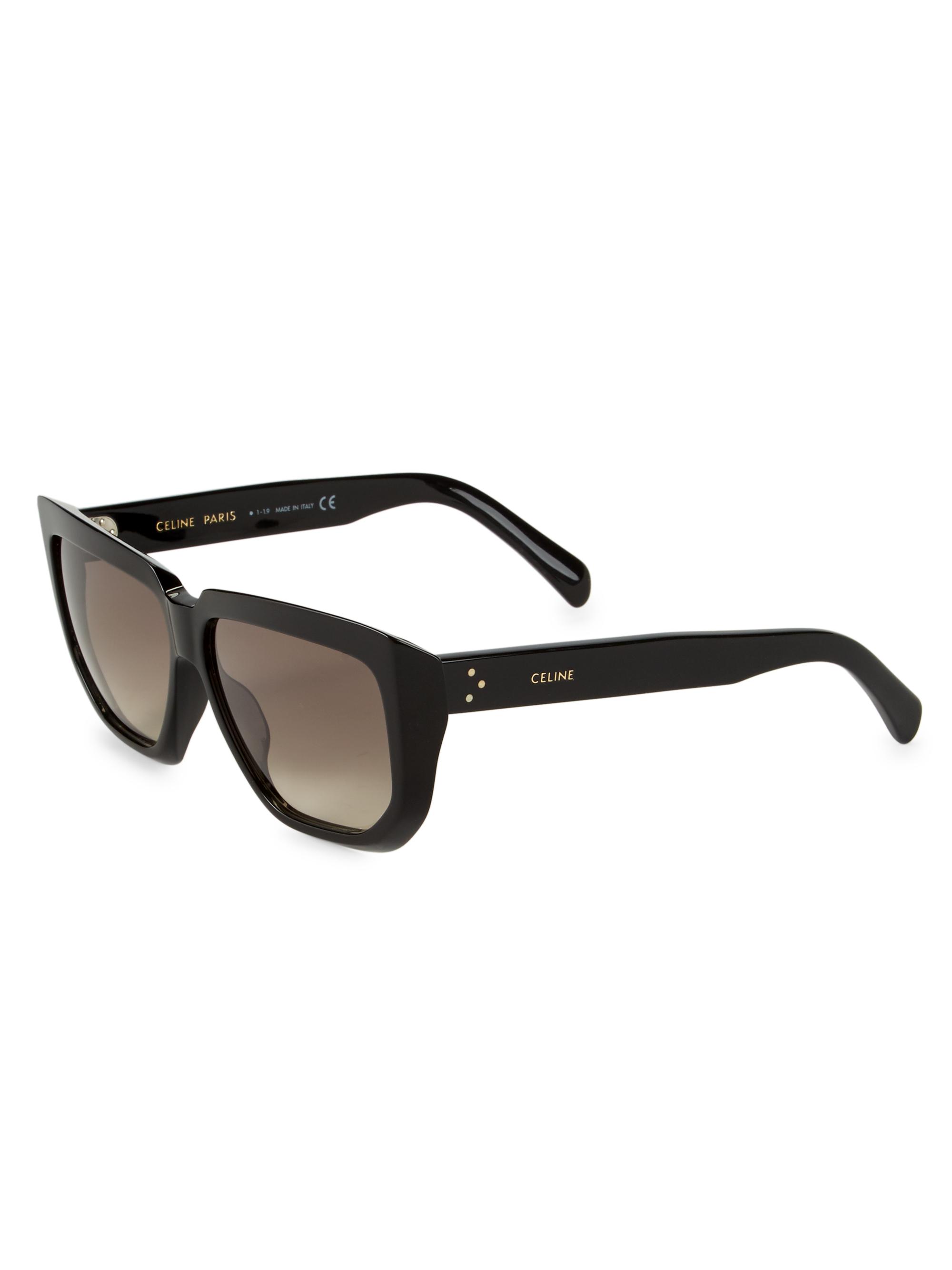 CELINE Women's 58MM Square Sunglasses - Black