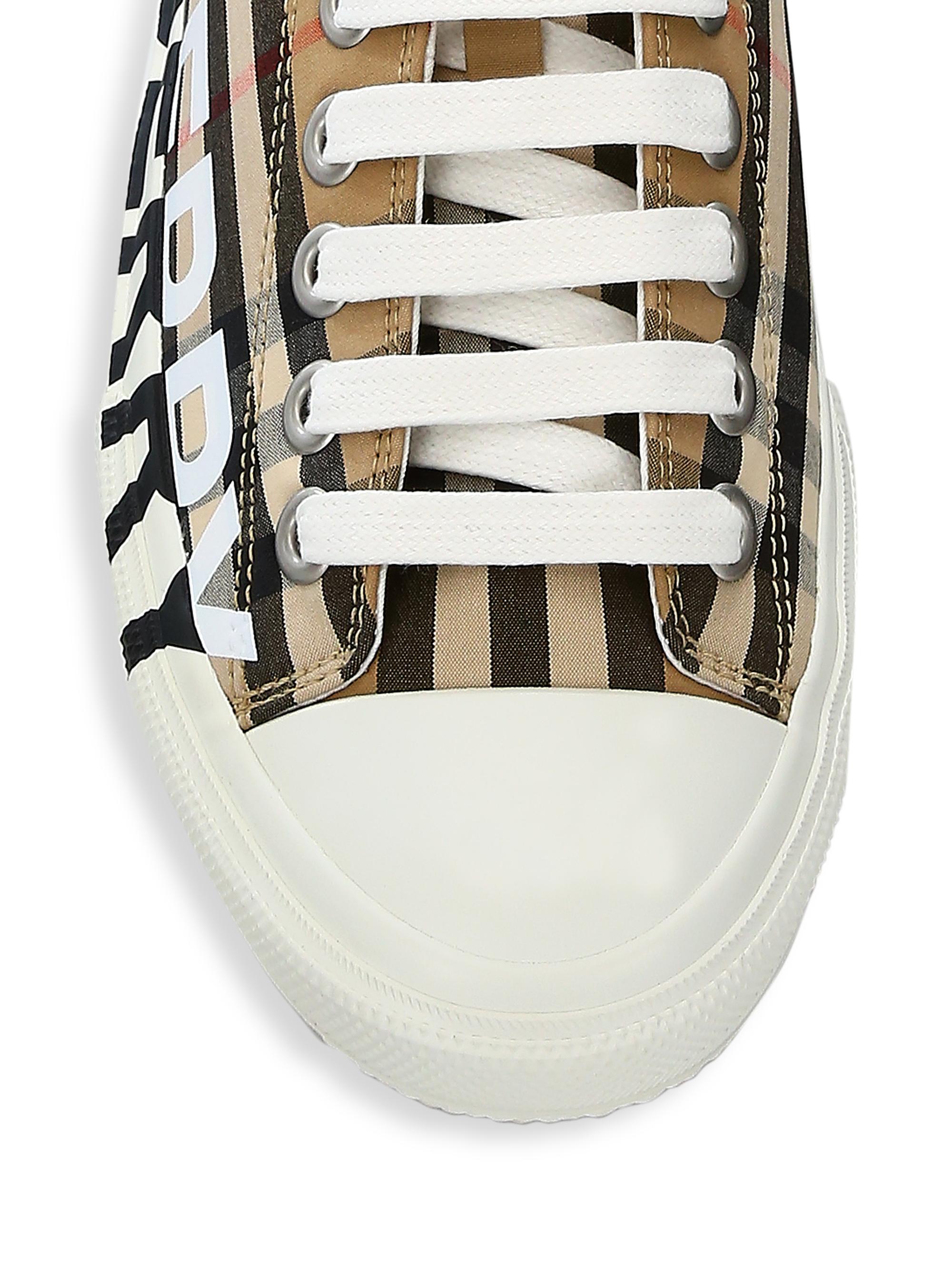 Burberry Jack Vintage Check Canvas Sneakers Saks Fifth Avenue